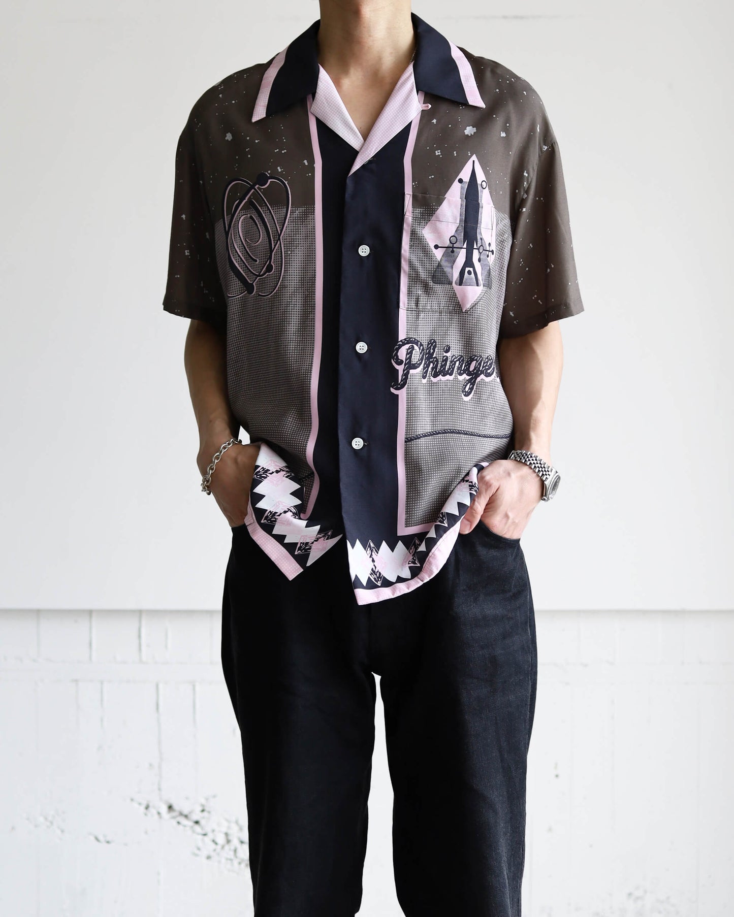 SUMMER SHIRT SPACE "DARK BROWN"