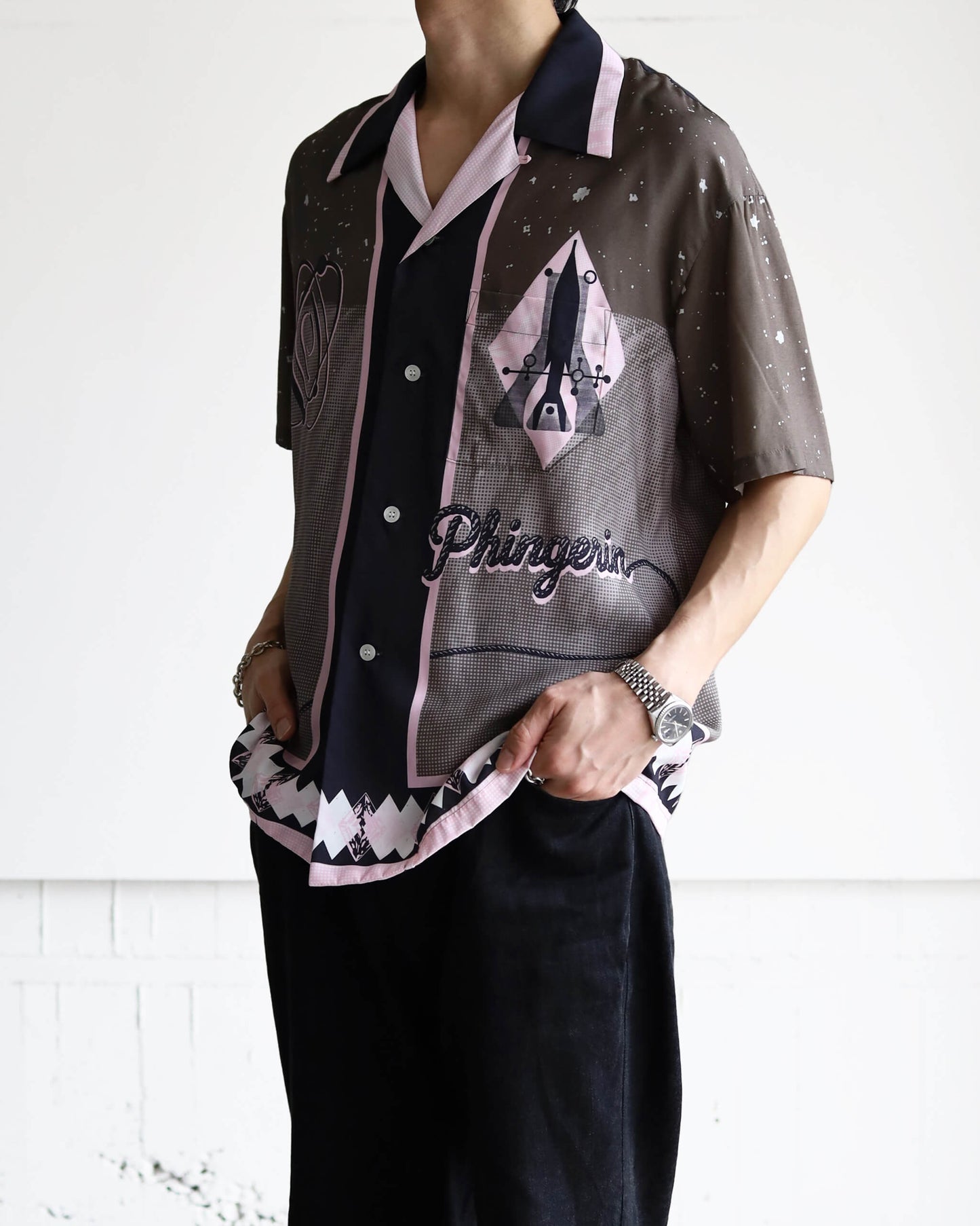SUMMER SHIRT SPACE "DARK BROWN"