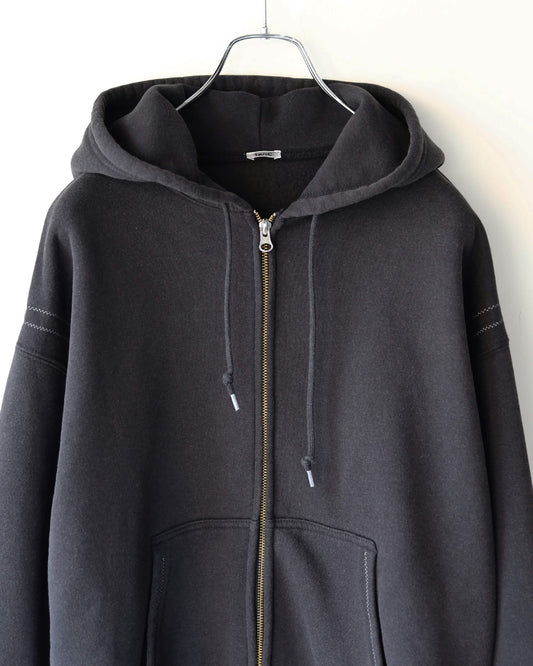 FADE SWEAT ZIP HOODIE "BLACK"