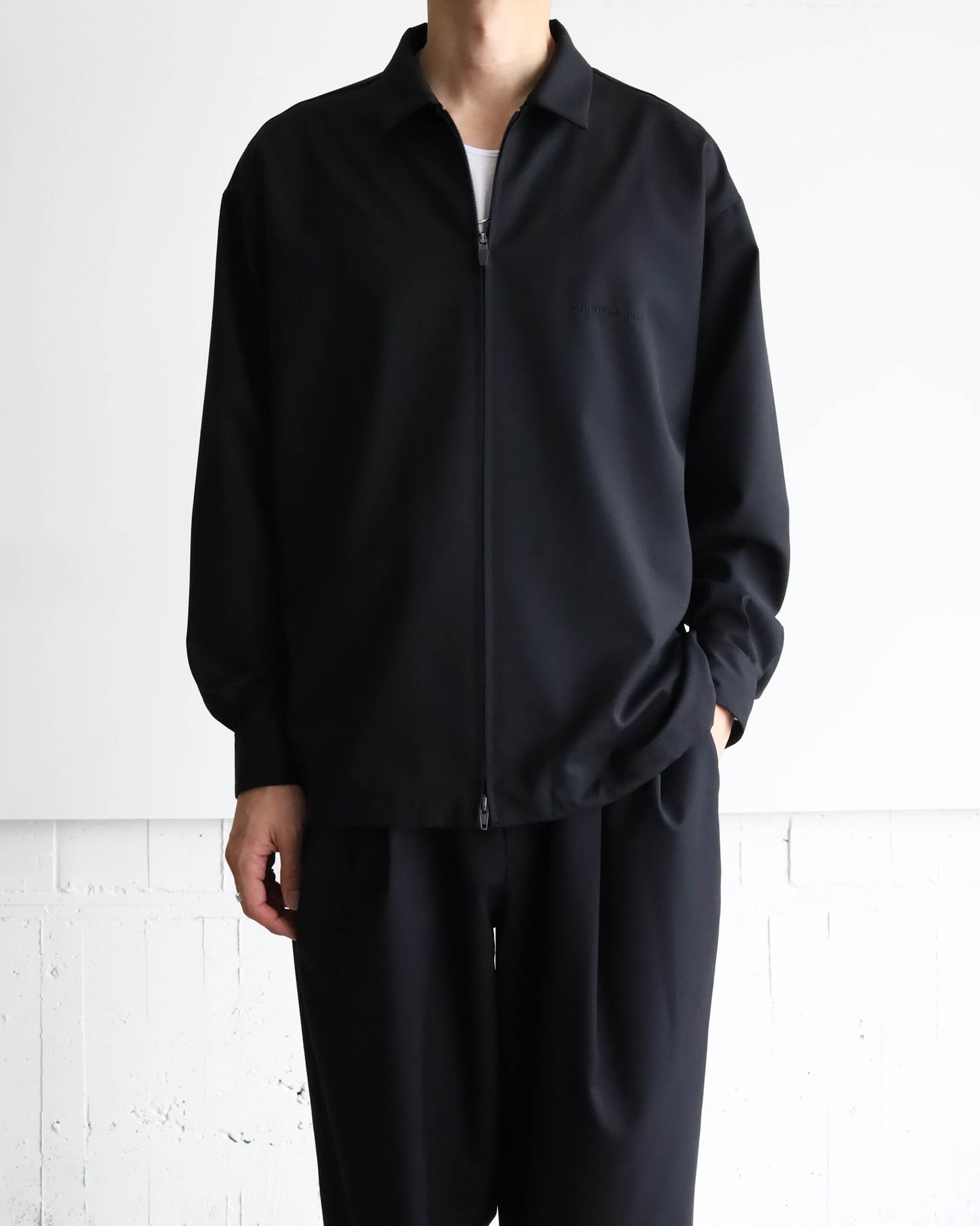 W ZIP SHIRTS BLOUSON "BLACK"