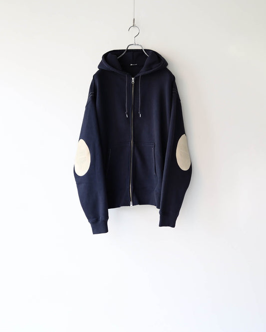 FADE SWEAT ZIP HOODIE "NAVY"