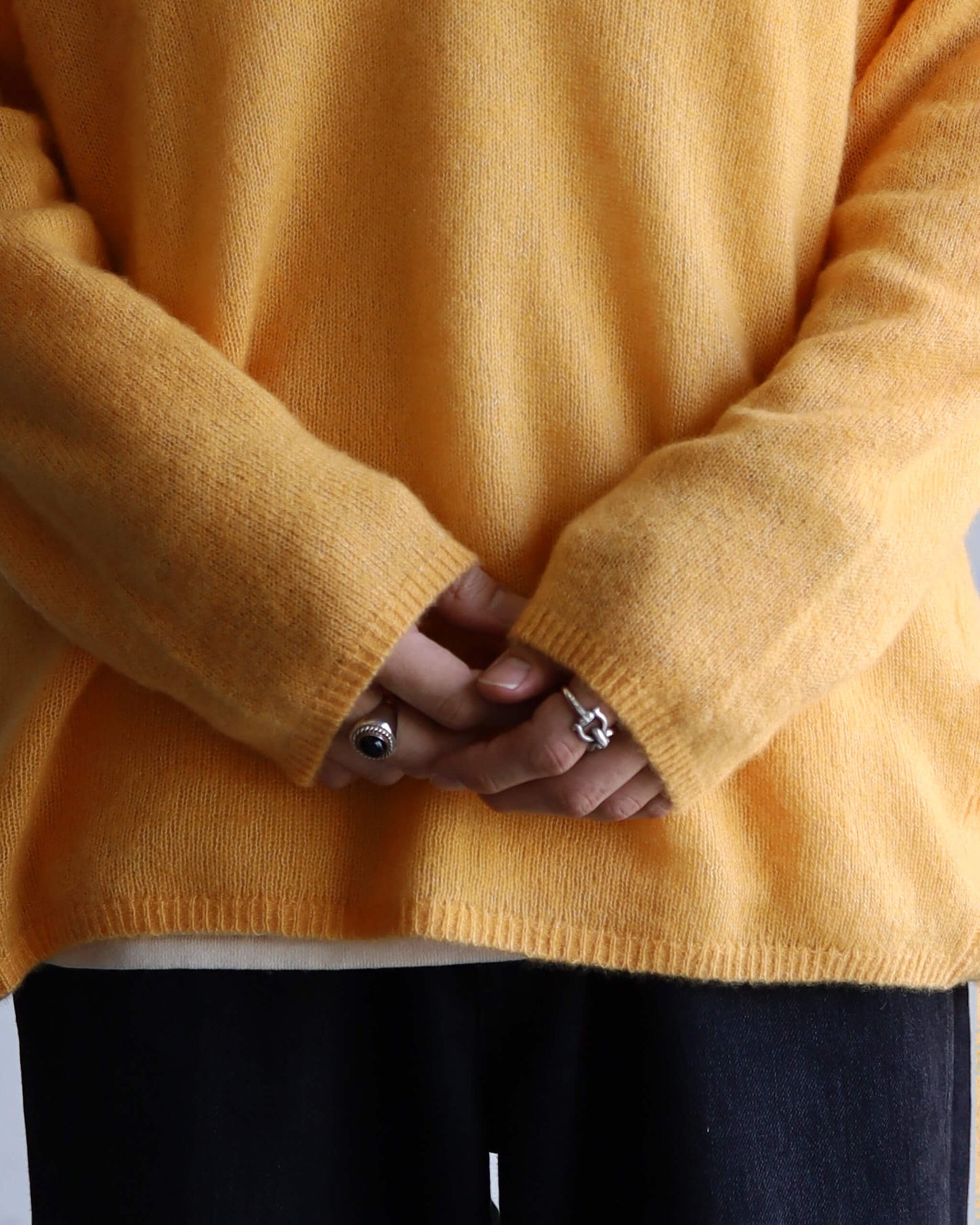 Silk cashmere Vareuse "Yellow"
