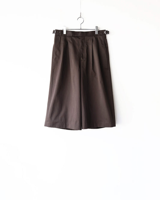 TWO TUCK CROPPED TROUSERS ORGANIC COTTON TWILL "CHARCOAL"