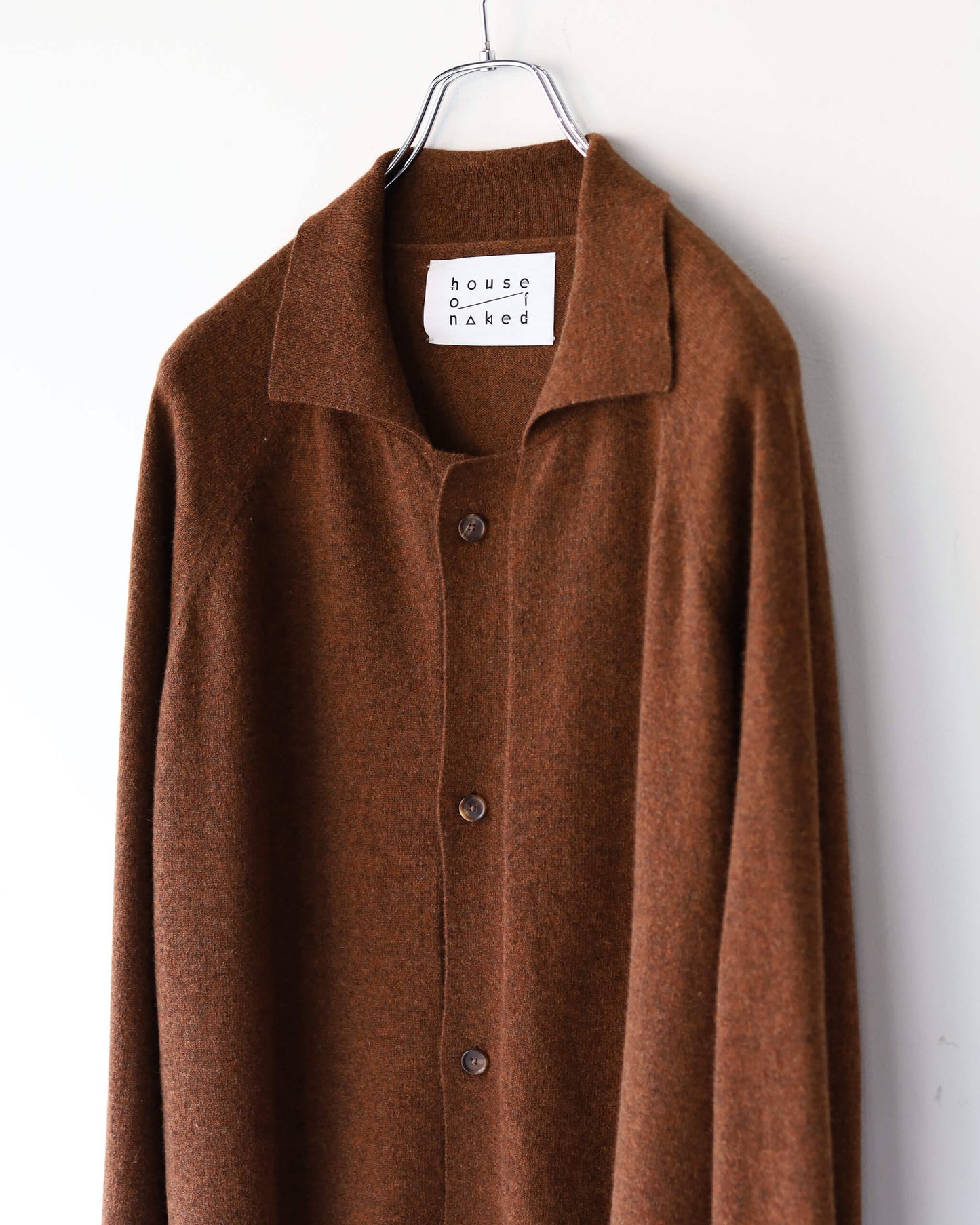 INNER MONGORIAN CASHMERE CARDIGAN "OLIVE BROWN"