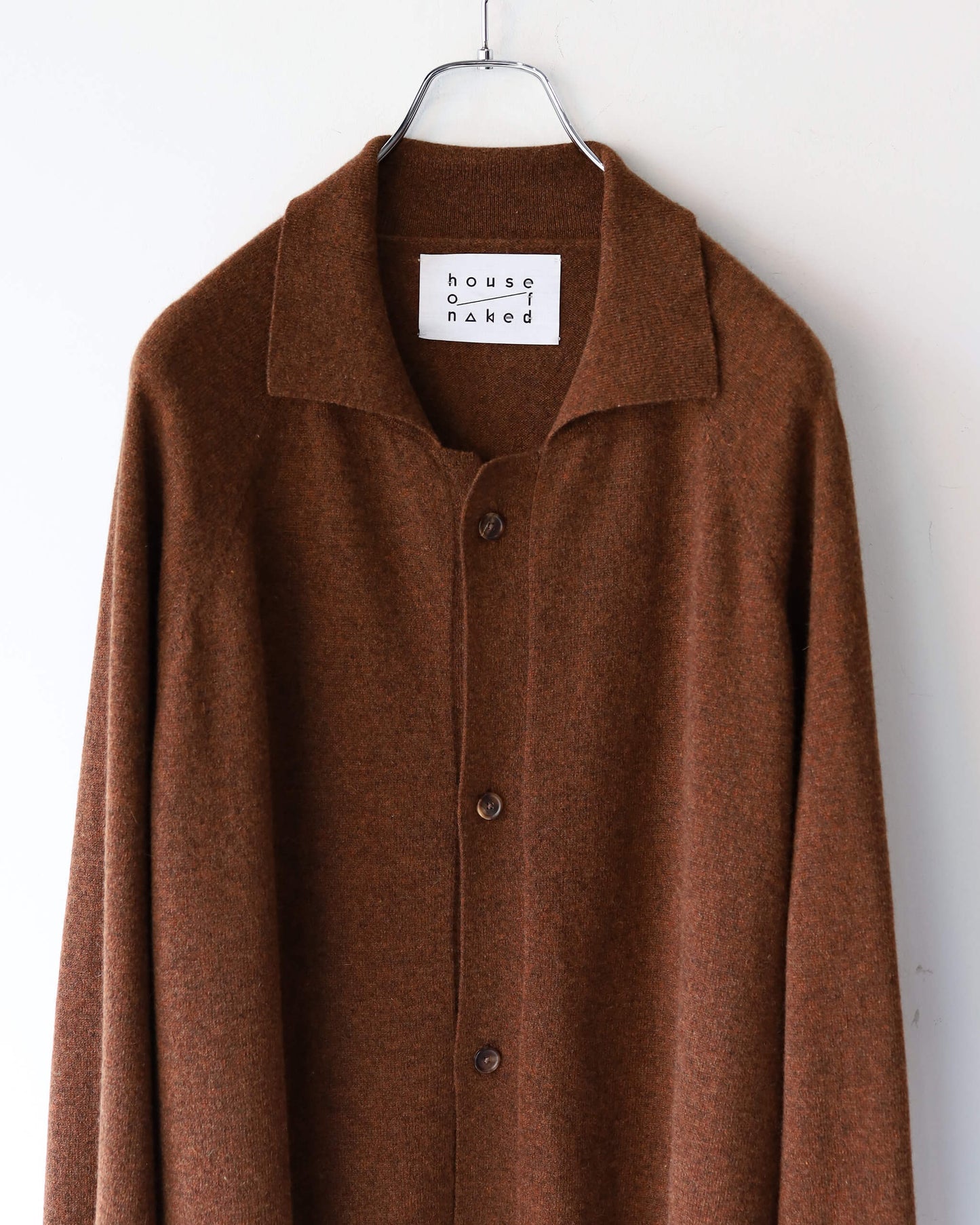 INNER MONGORIAN CASHMERE CARDIGAN "OLIVE BROWN"