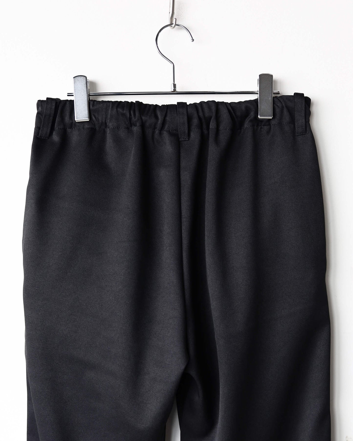 SHOECUT POLY-TWILL TROUSERS "BLACK"