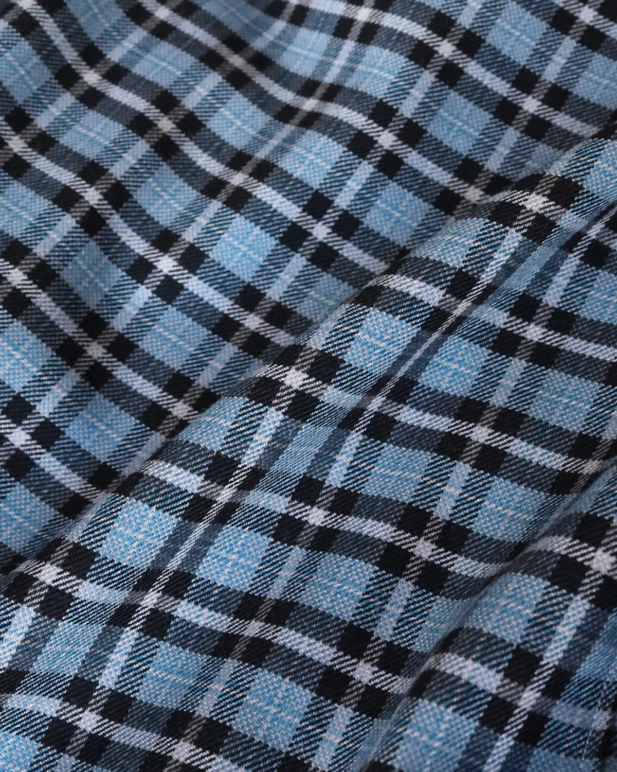 COMFORT FIT SHIRT ORGANIC WOOL VIYELLA "BLUE CHECK"