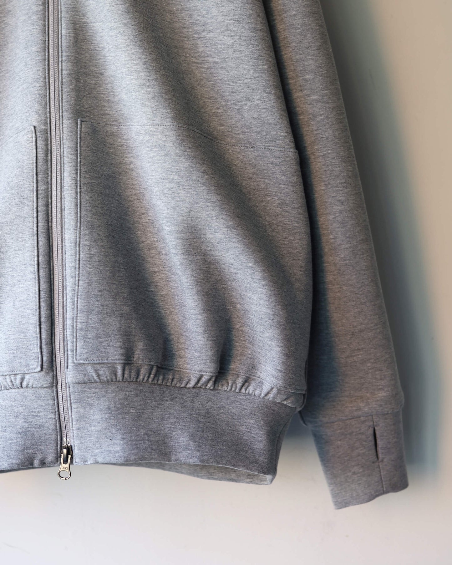 4S ZIP HOOD "HEATHER GRAY"