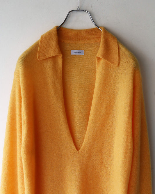 Silk cashmere Vareuse "Yellow"
