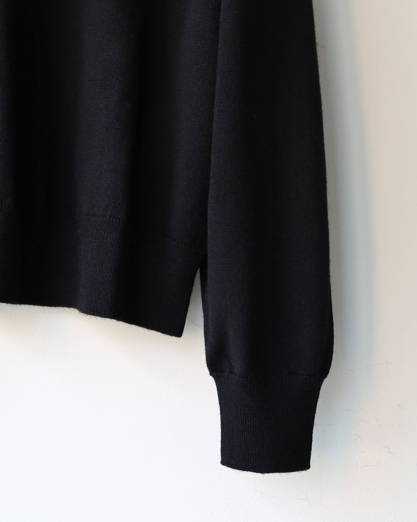LAMB WOOL 80 POLO "BLACK"