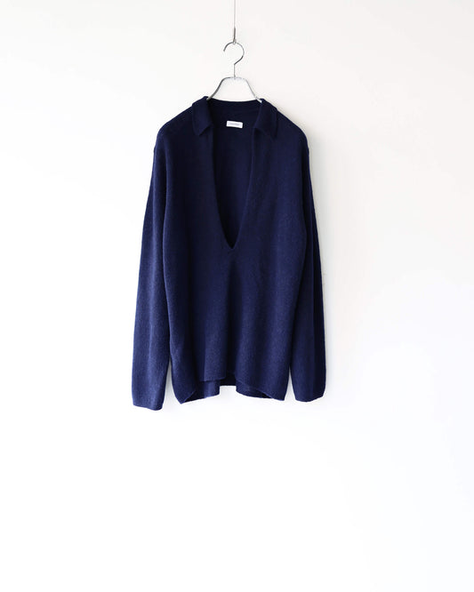 Silk cashmere Vareuse "Navy"