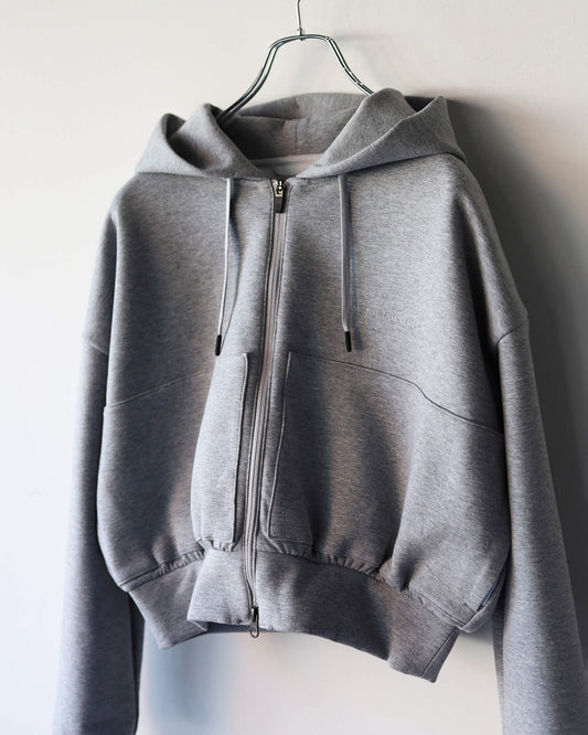 4S ZIP HOOD (WOMENS) "HEATHER GRAY"