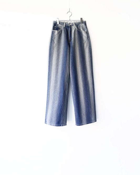 GRADATION DENIM PANTS (BUGGY) "SAX BLUE"