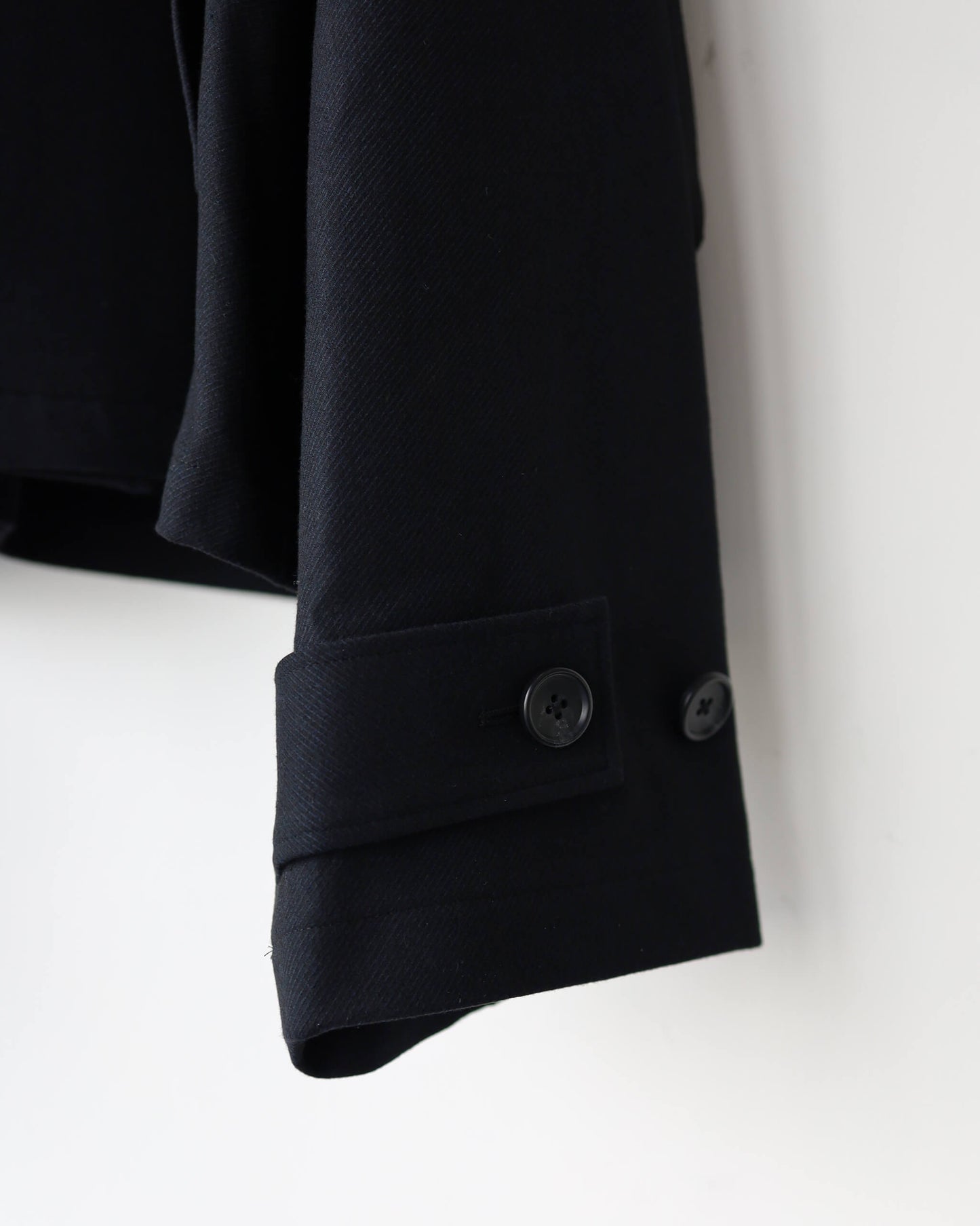 FRENCH TWILL SHORT TRENCH BZ "BLACK"