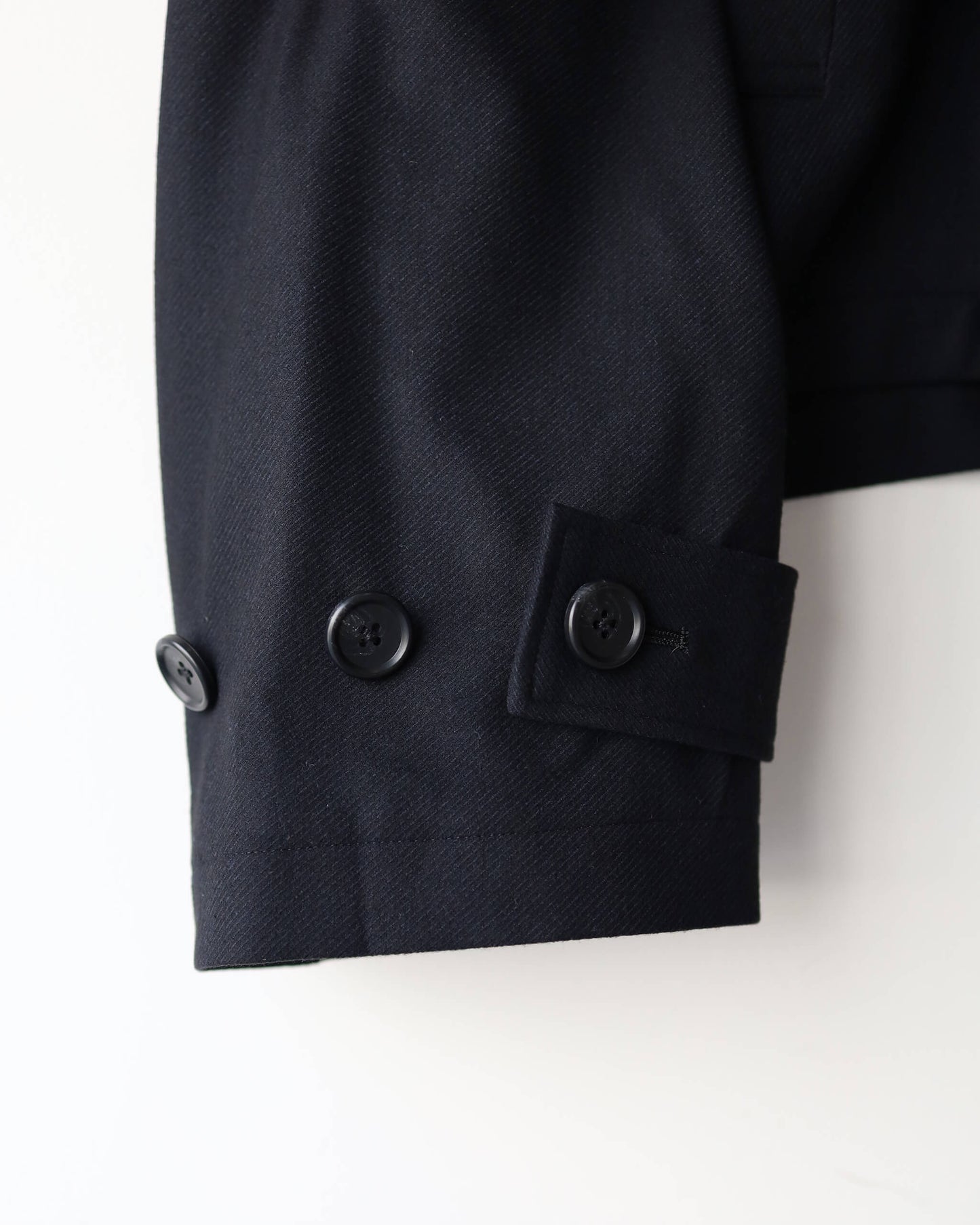 FRENCH TWILL SHORT TRENCH BZ "BLACK"