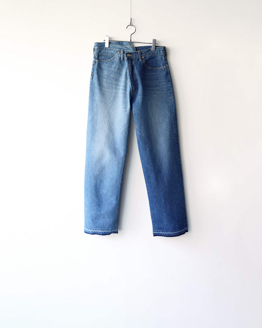 SPLIT DENIM PANTS "INDIGO WASH"