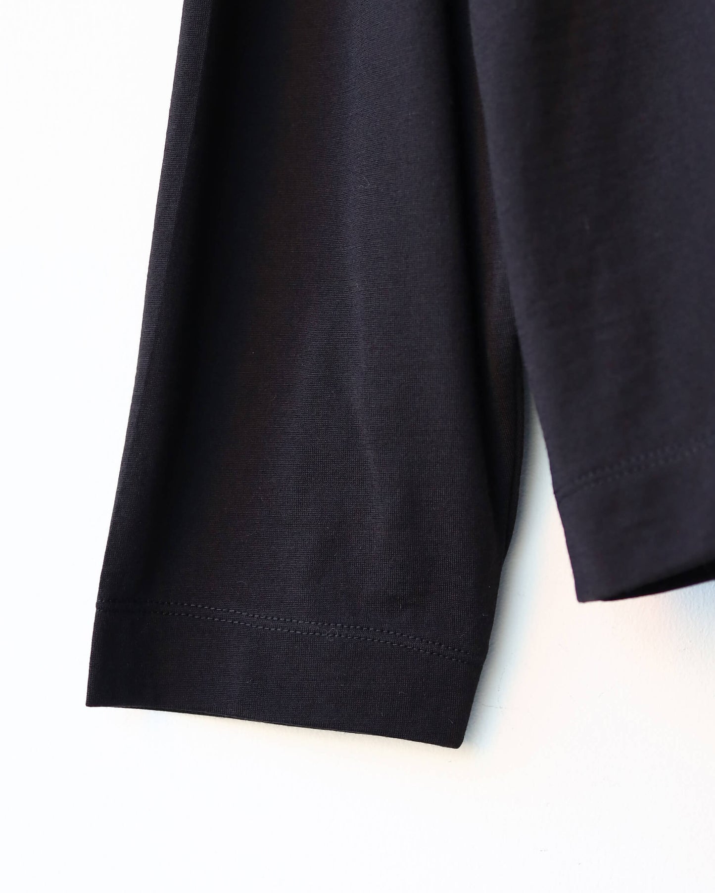 COMFORT FIT L/S Tee SUPER 160s WASHABLE KNIT "BLACK"