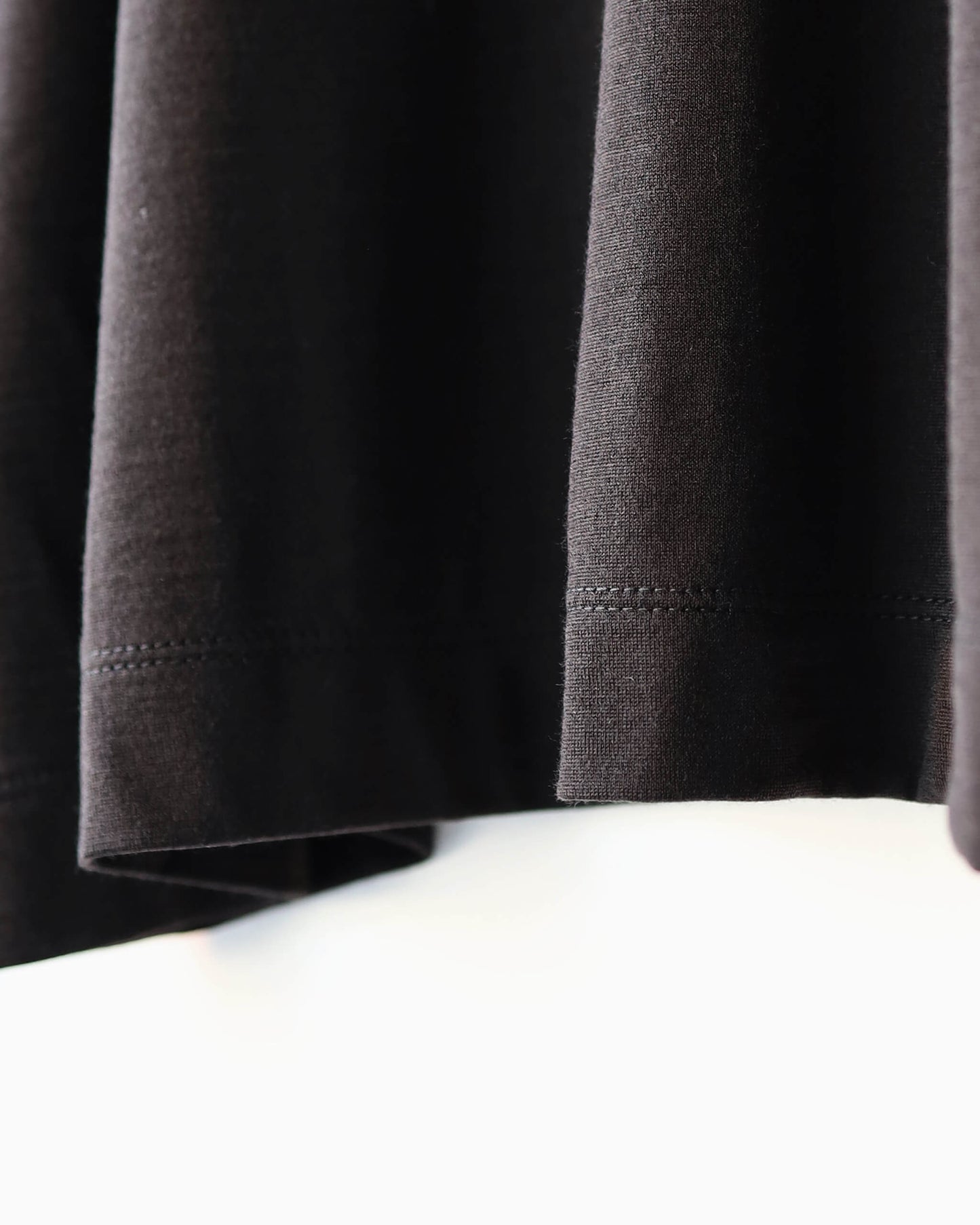 COMFORT FIT L/S Tee SUPER 160s WASHABLE KNIT "BLACK"