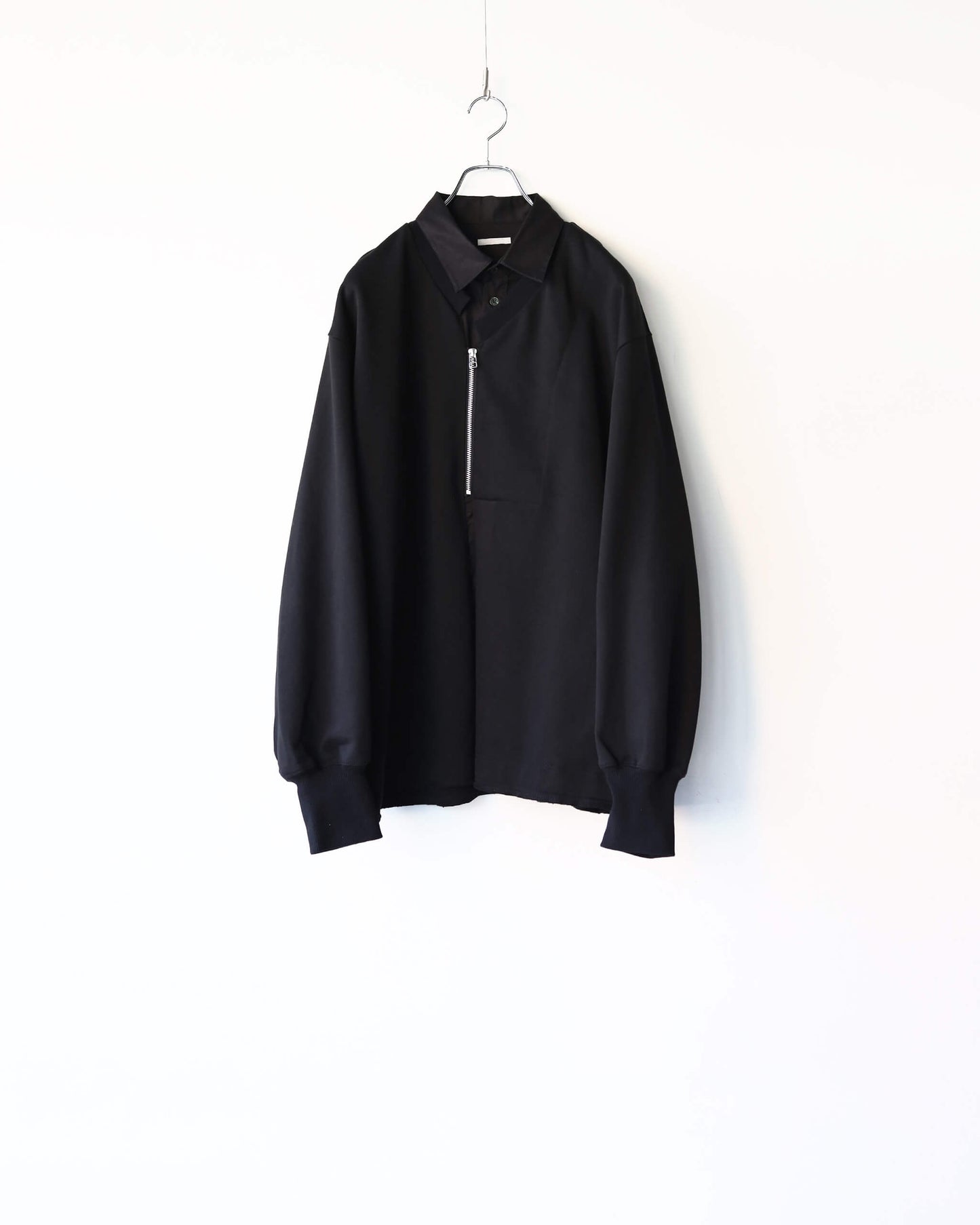 LAYERED SWEAT SHIRT "Bk"