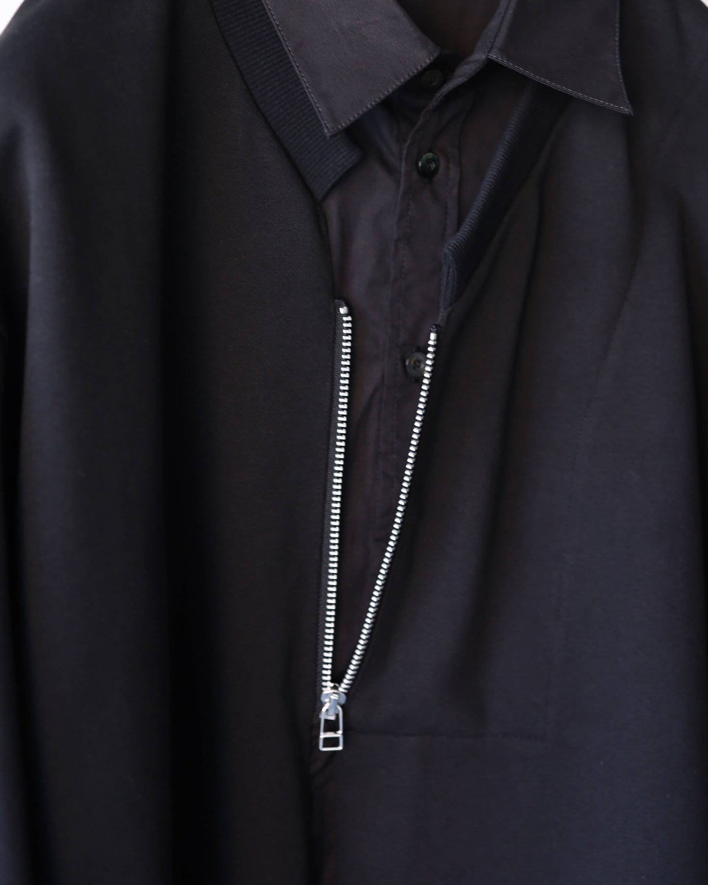 LAYERED SWEAT SHIRT "Bk"