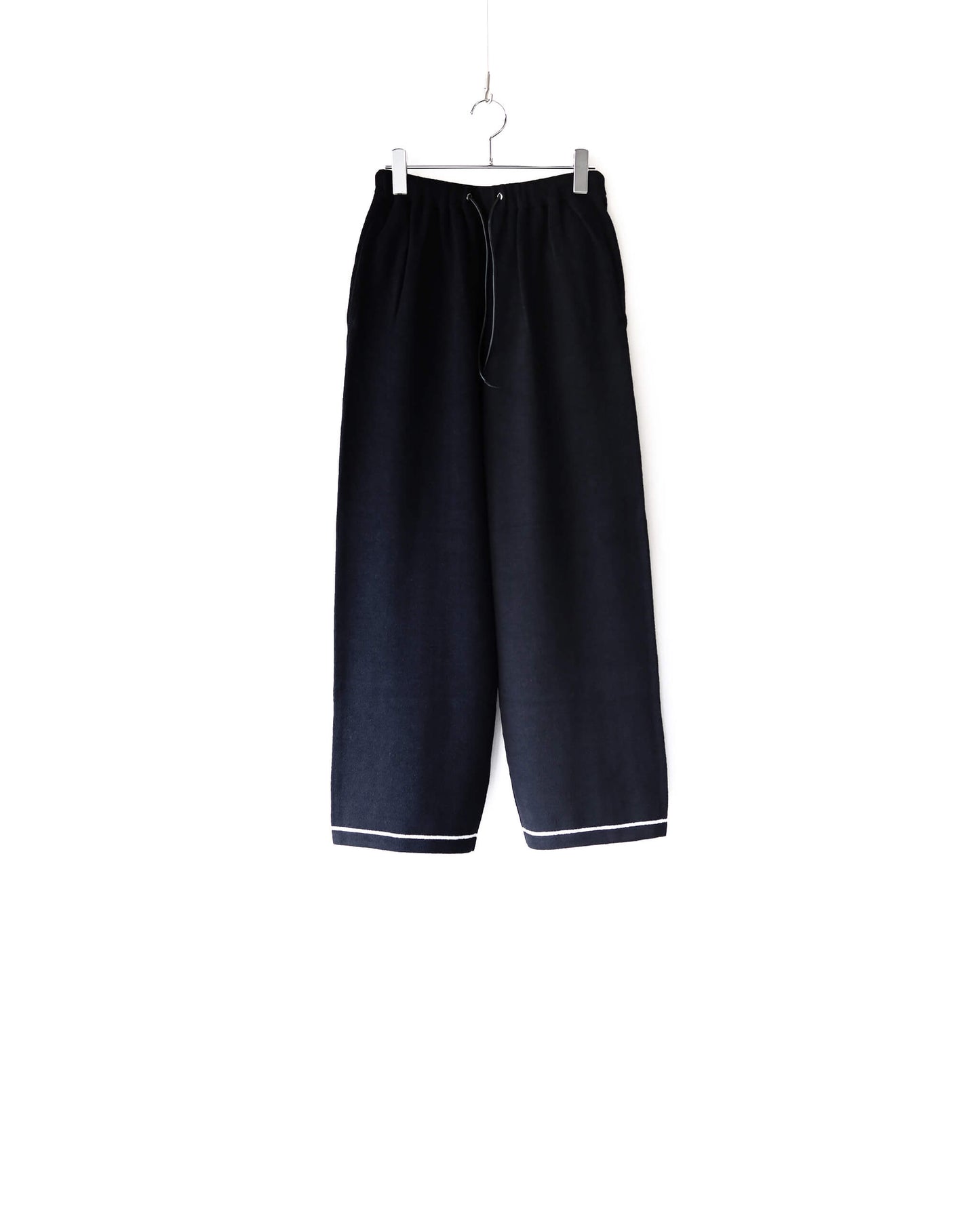 Cotton cashmere pile Line pants (WOMENS) "Black"