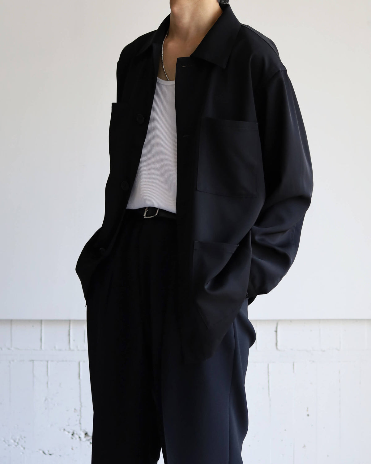 SUPPLE WORK SHIRT "BLACK"
