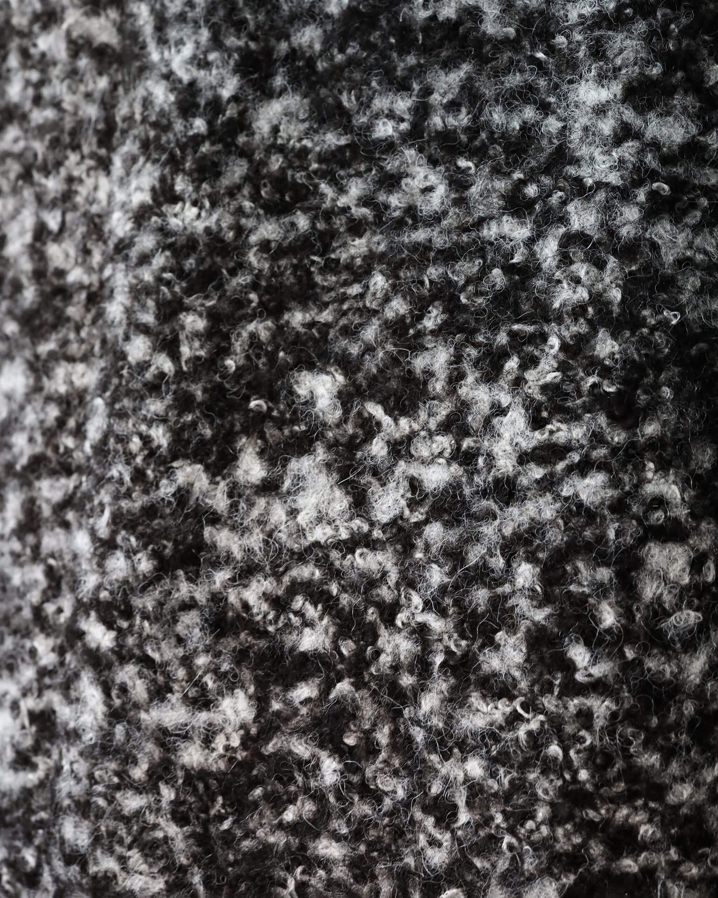 DOUBLE BREASTED OVERCOAT ALPACA LOOP TWEED "N.BLACK × N.WHITE"