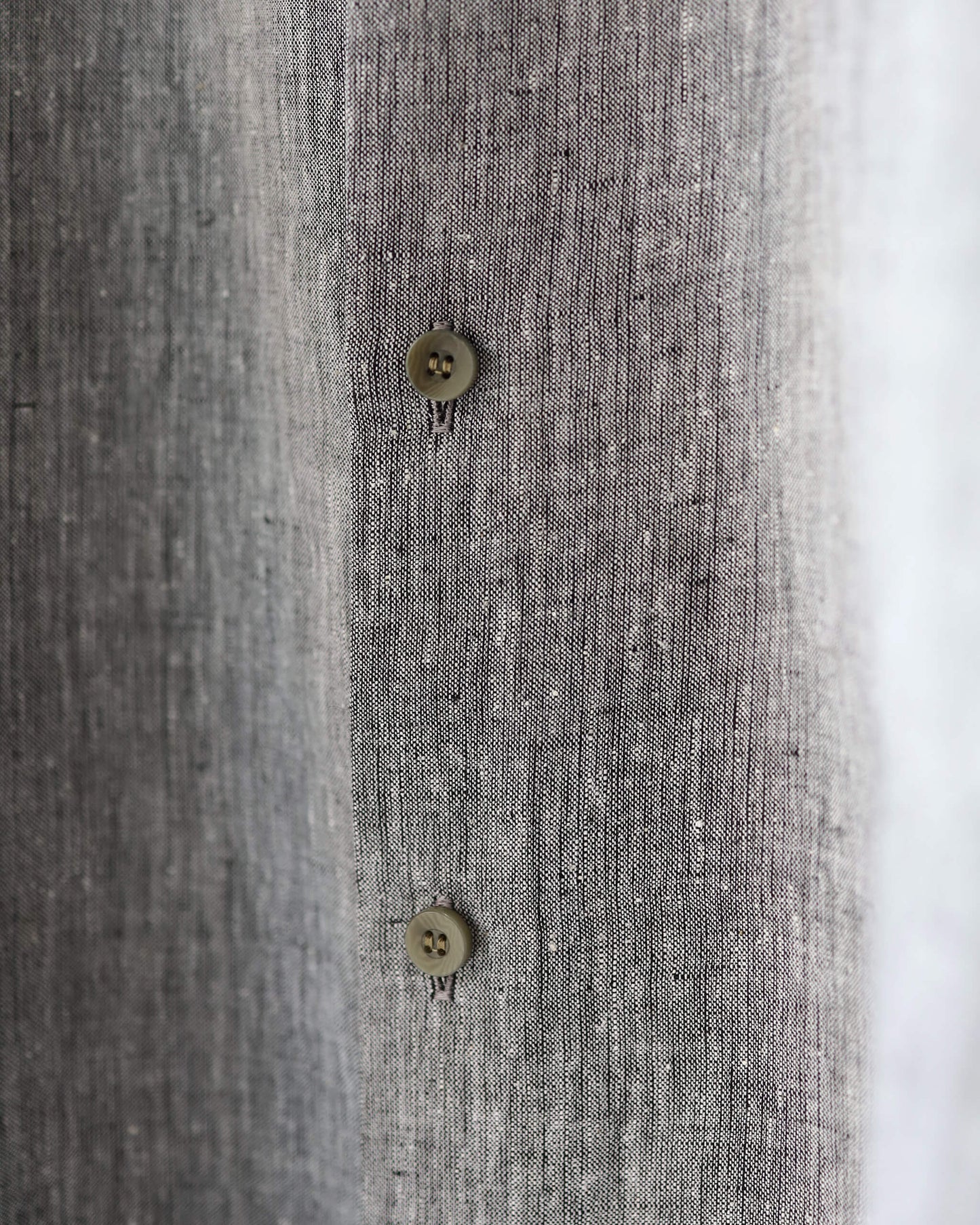 KHADI×LINEN REGULAR COLLAR SHIRT "GRAY"