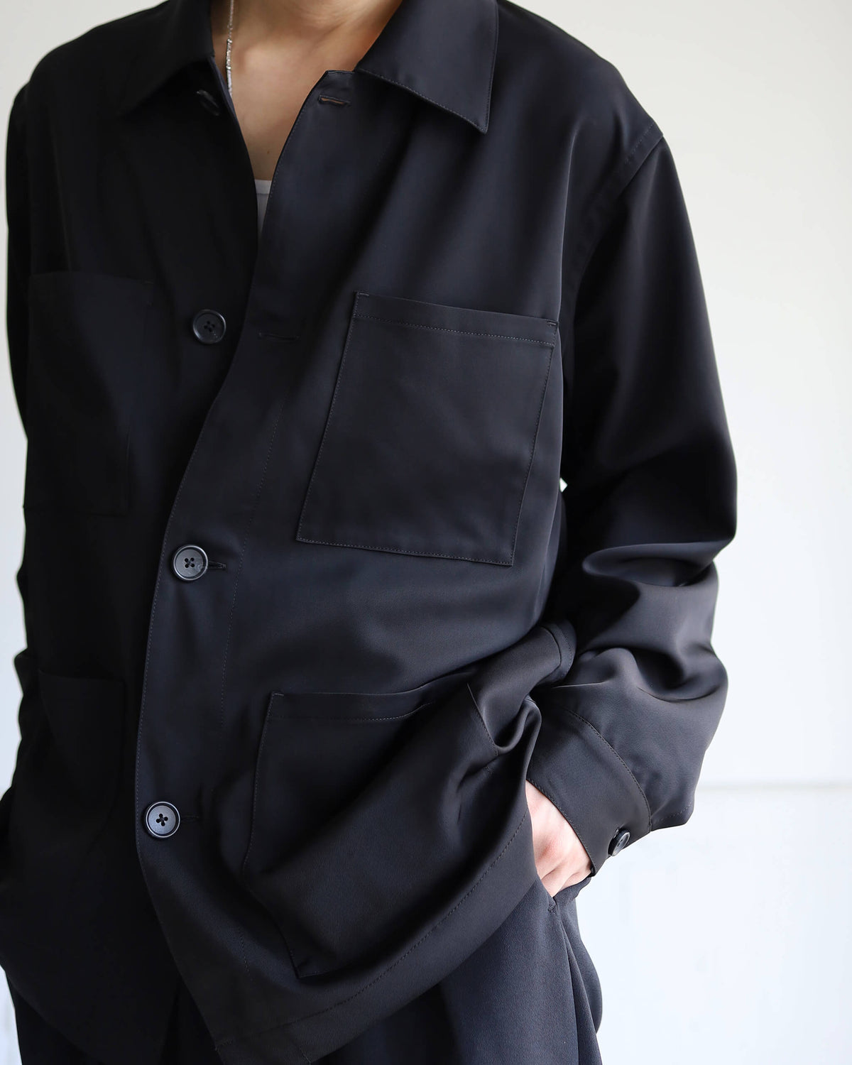 SUPPLE WORK SHIRT "BLACK"