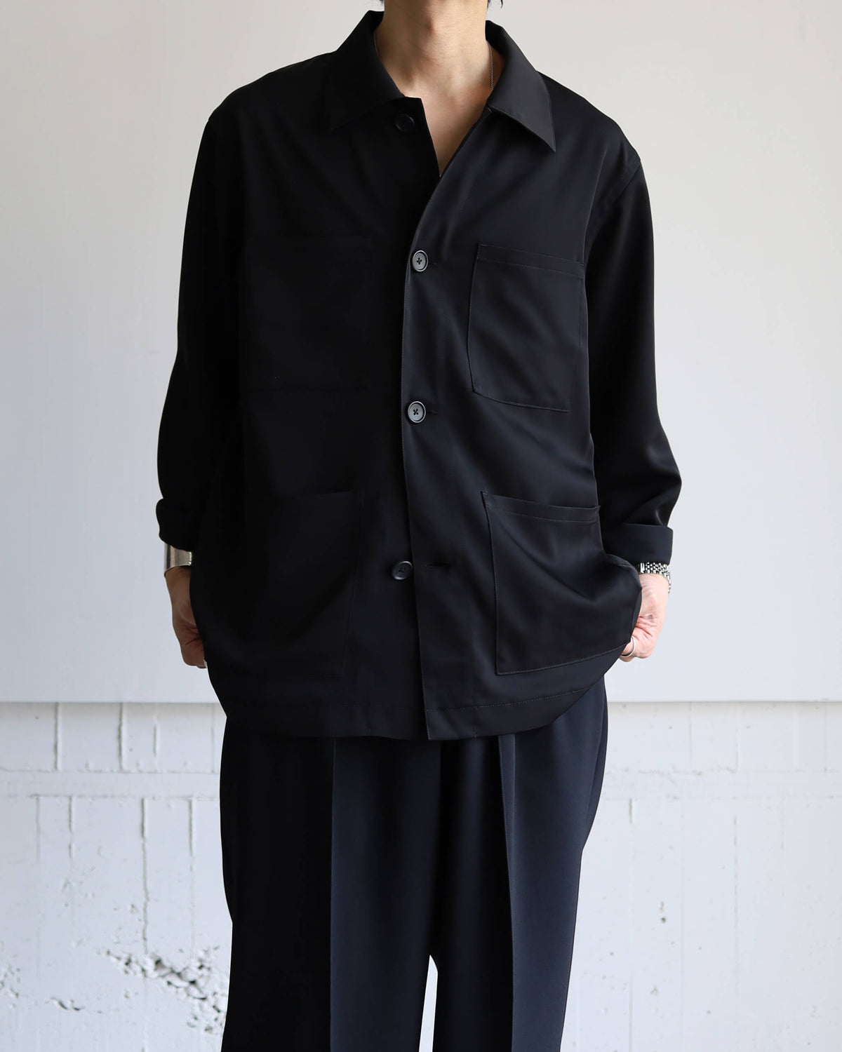 SUPPLE WORK SHIRT "BLACK"