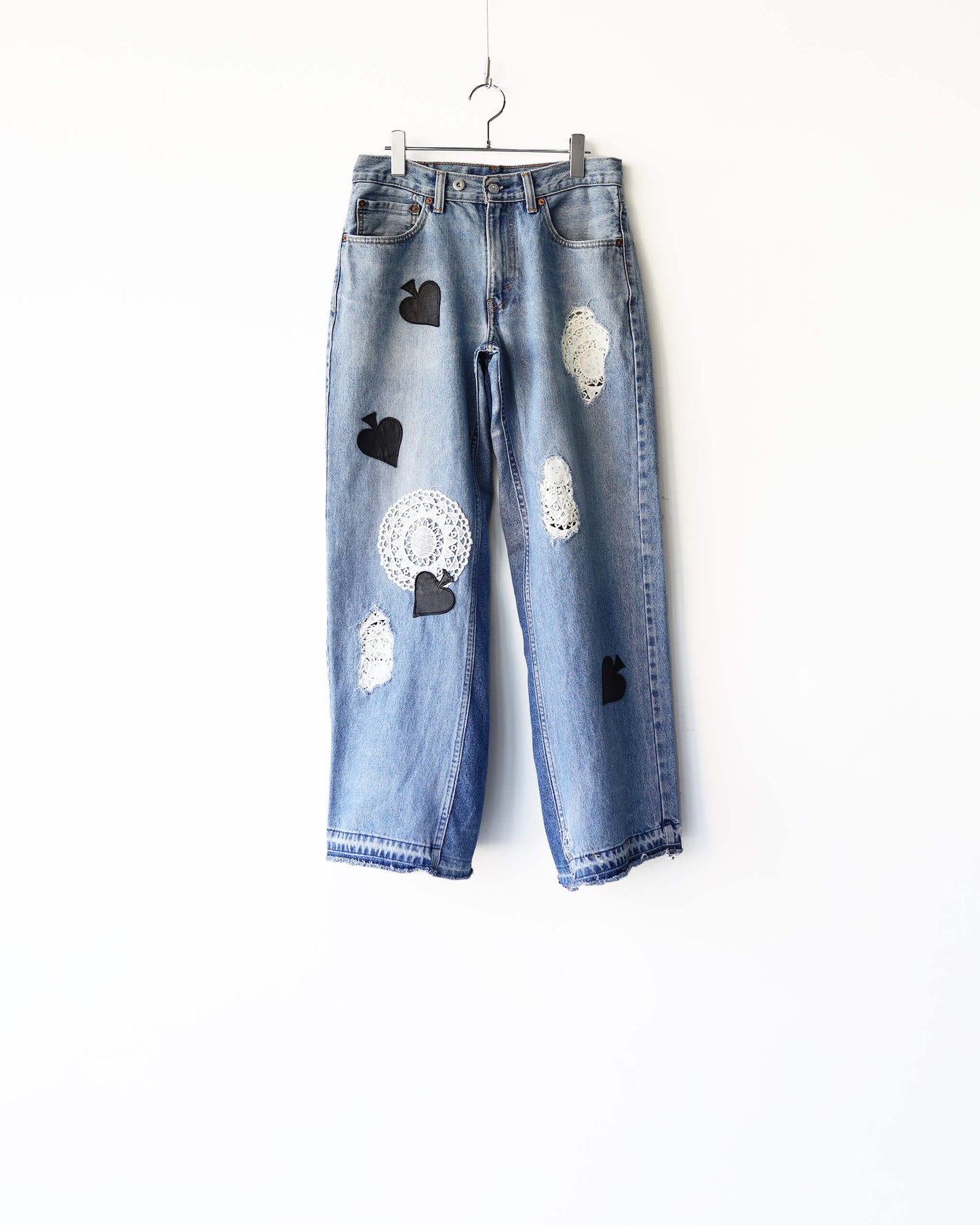 LACE PATCH BUGGY REMAKE DENIM "BLUE"