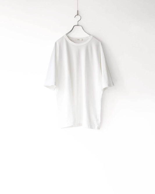 DRY COTTON JERSEY / CREW NECK T-SHIRT "WHITE"