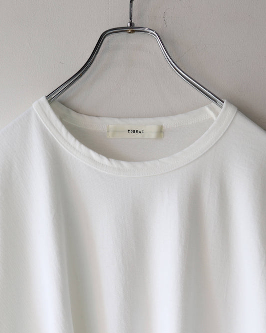 DRY COTTON JERSEY / CREW NECK T-SHIRT "WHITE"