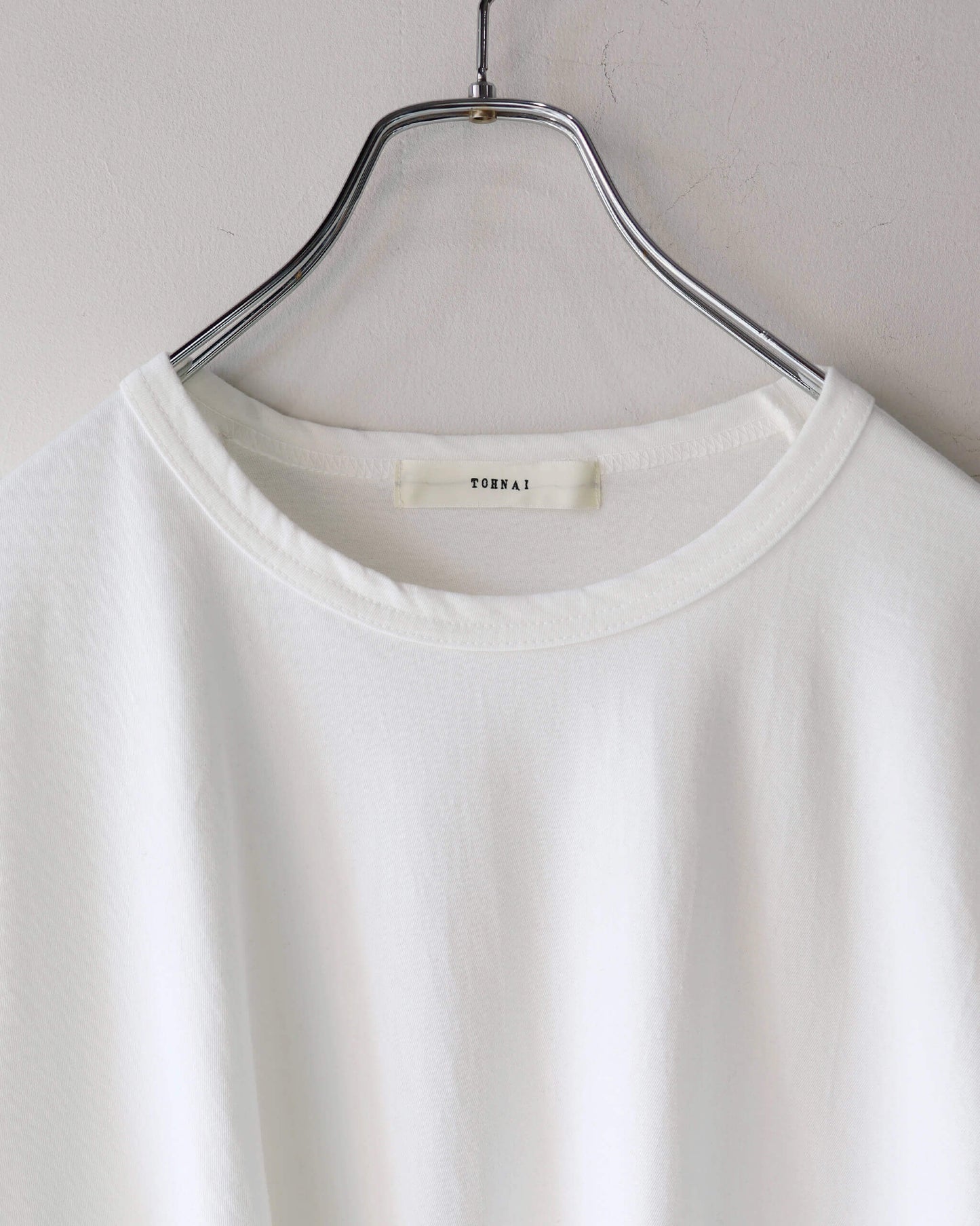 DRY COTTON JERSEY / CREW NECK T-SHIRT "WHITE"