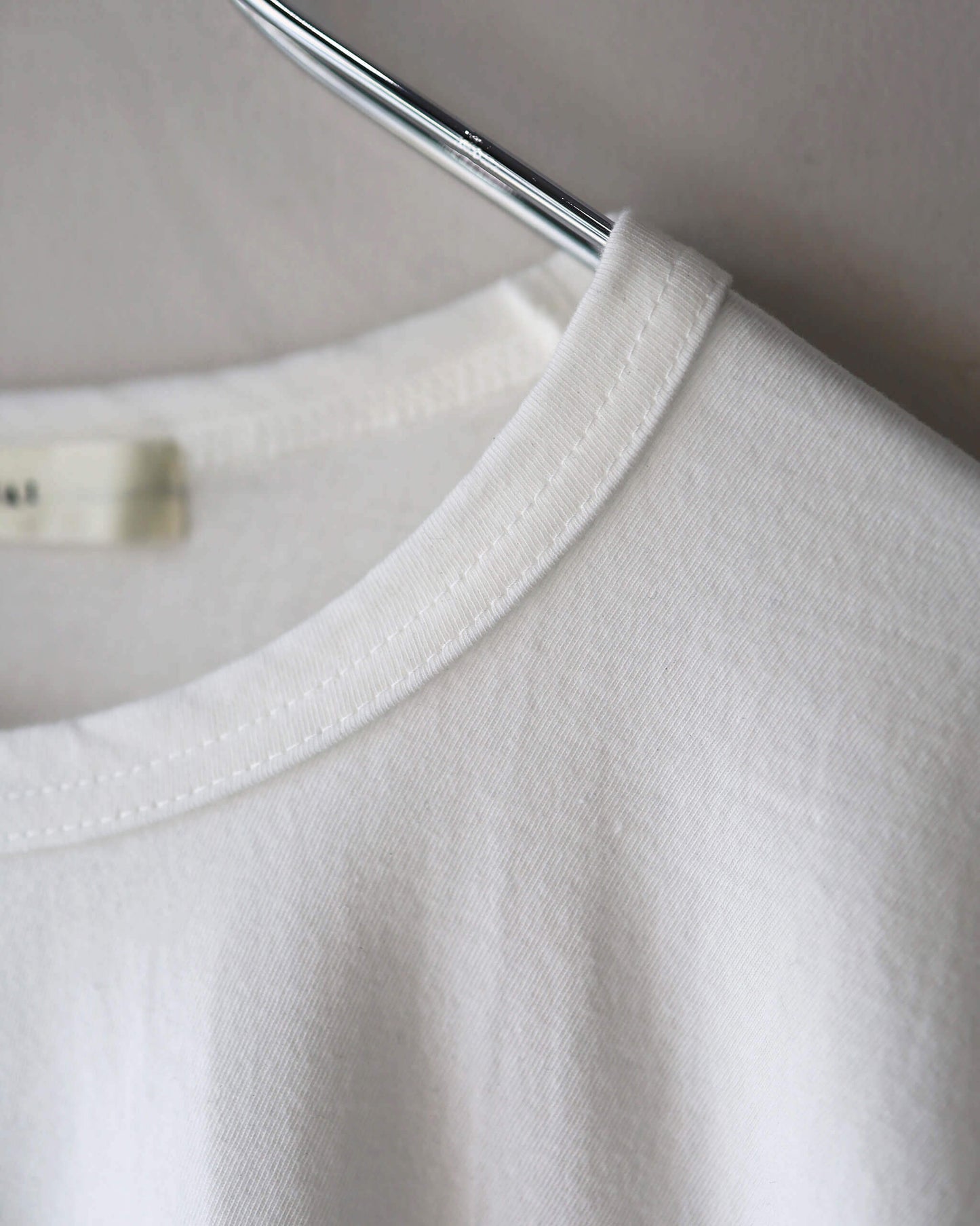 DRY COTTON JERSEY / CREW NECK T-SHIRT "WHITE"