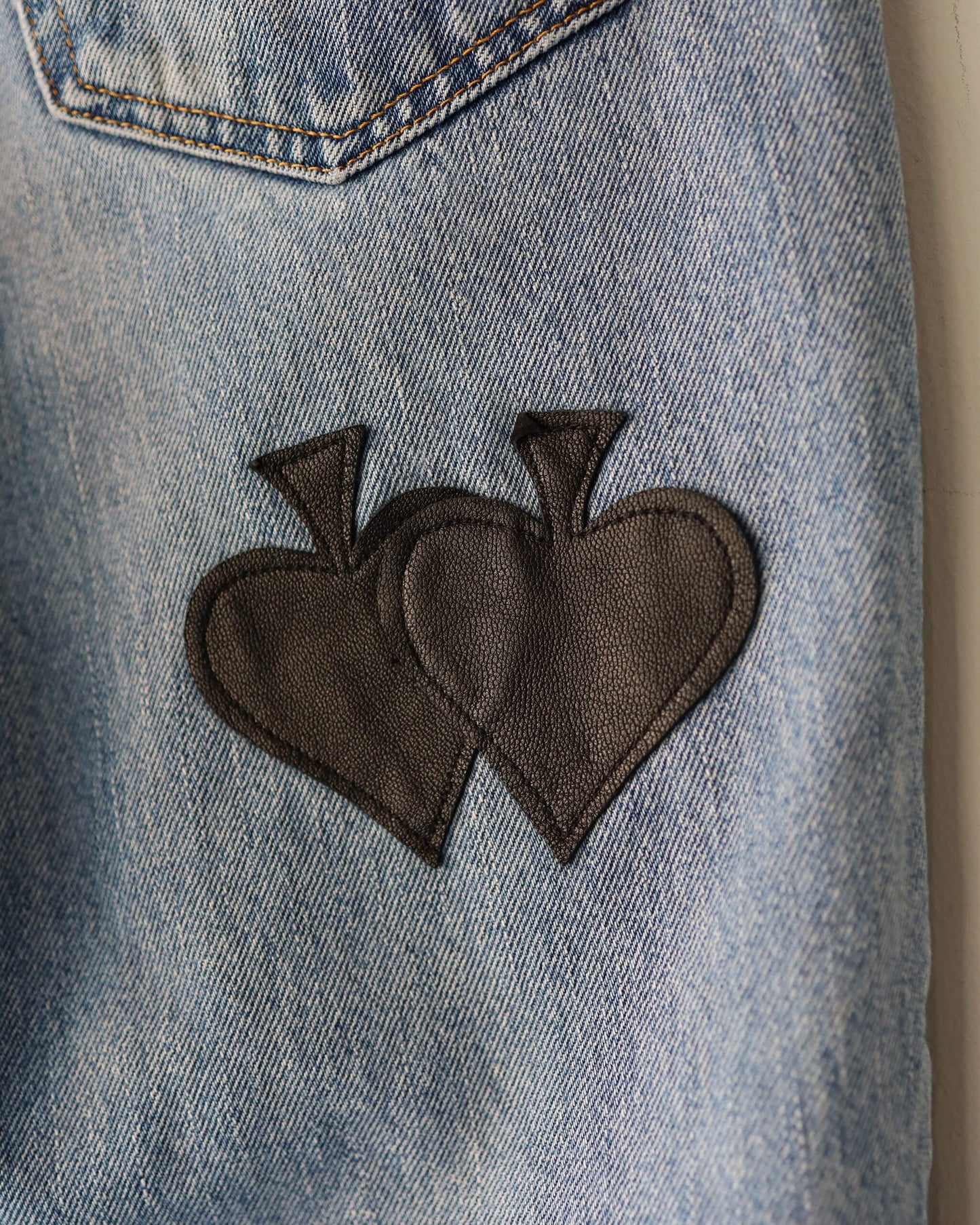 LACE PATCH BUGGY REMAKE DENIM "BLUE"