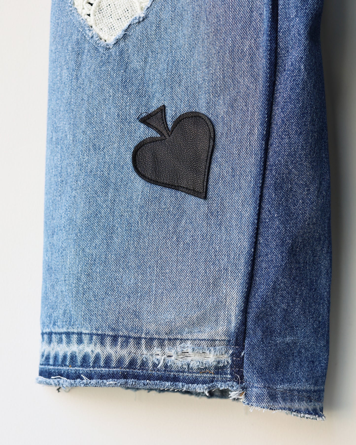 LACE PATCH BUGGY REMAKE DENIM "BLUE"