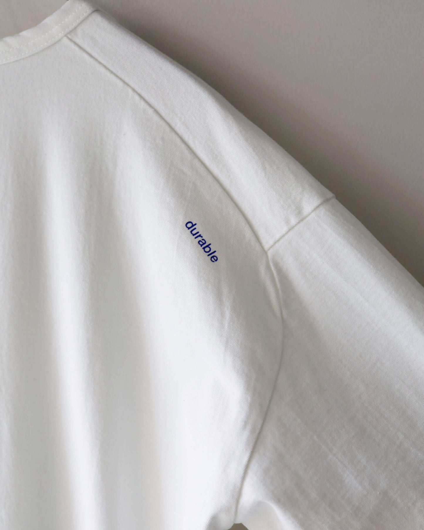 DRY COTTON JERSEY / CREW NECK T-SHIRT "WHITE"