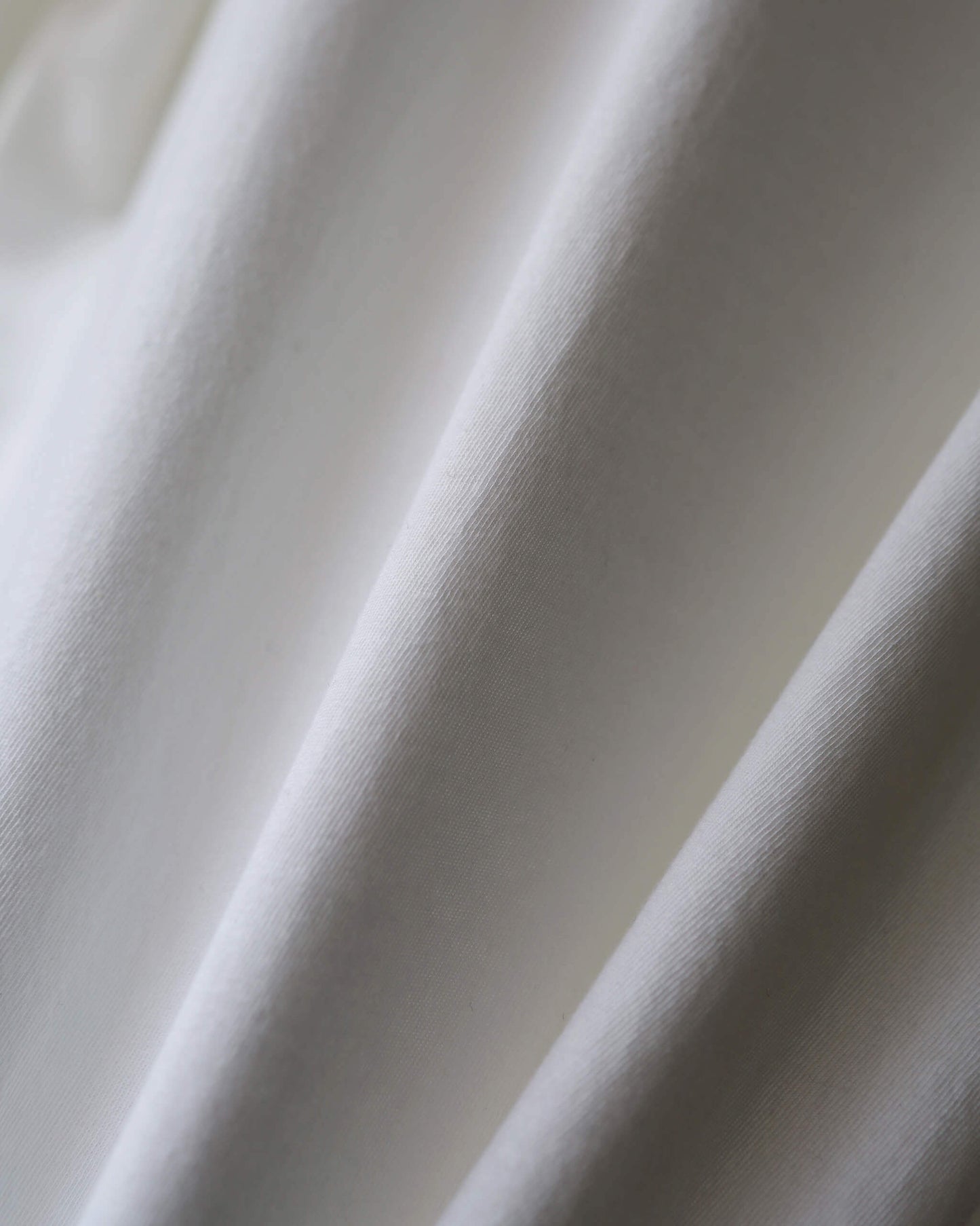 DRY COTTON JERSEY / CREW NECK T-SHIRT "WHITE"