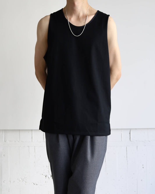 Compact cotton jersey Tank top - Steve "BLACK"