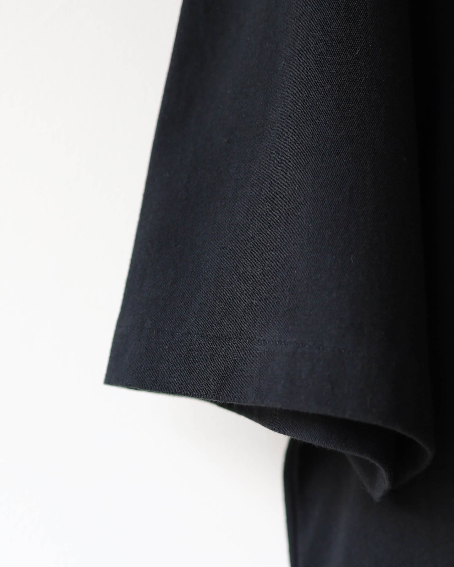 DRY COTTON JERSEY / CREW NECK T-SHIRT "BLACK"