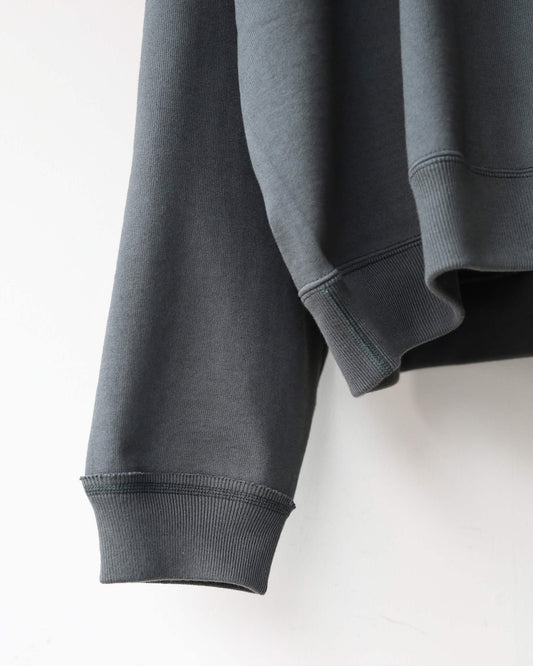 HUGE SWEAT SHORT ORGANIC COTTON HEAVY FLEECE "FOREST GRAY"