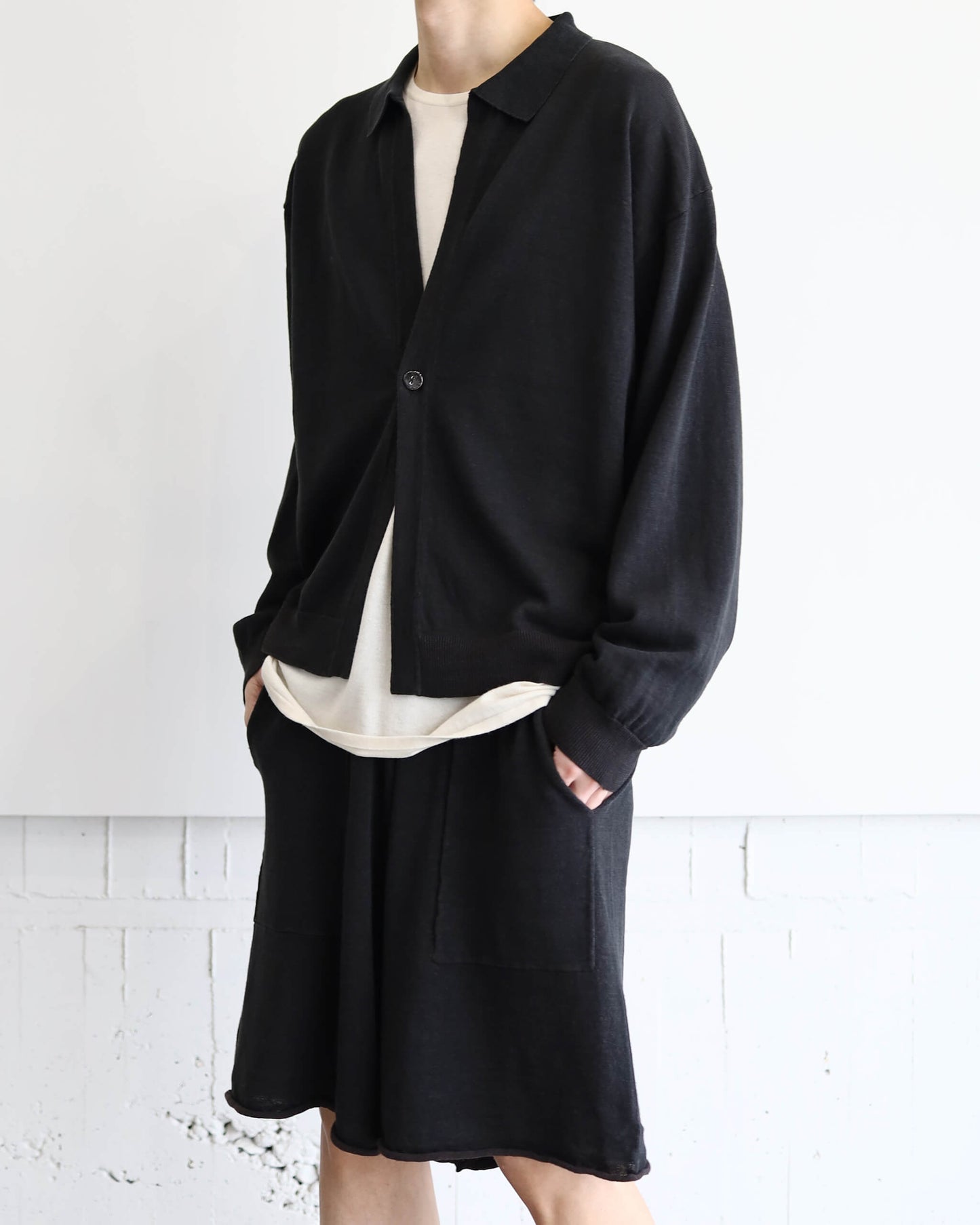 [Exclusive] knit shirt cardigan "kuriiro"