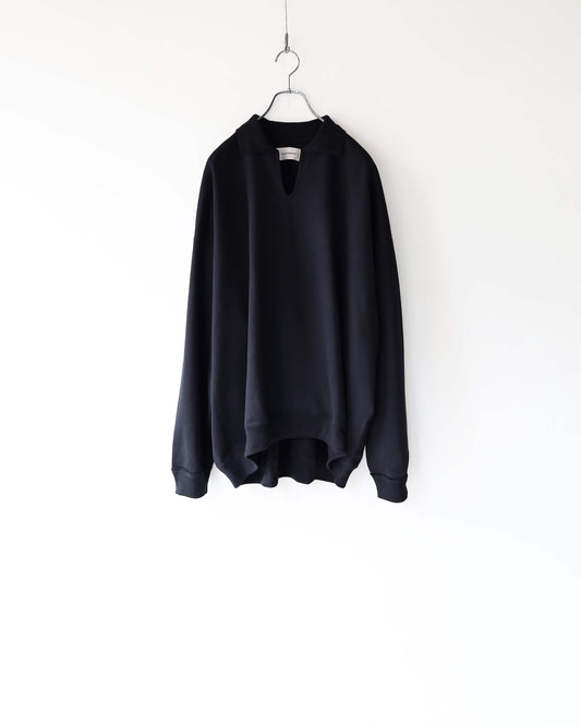 SKIPPER HUGE SWEAT ORGANIC COTTON HEAVY FLEECE "BLACK"
