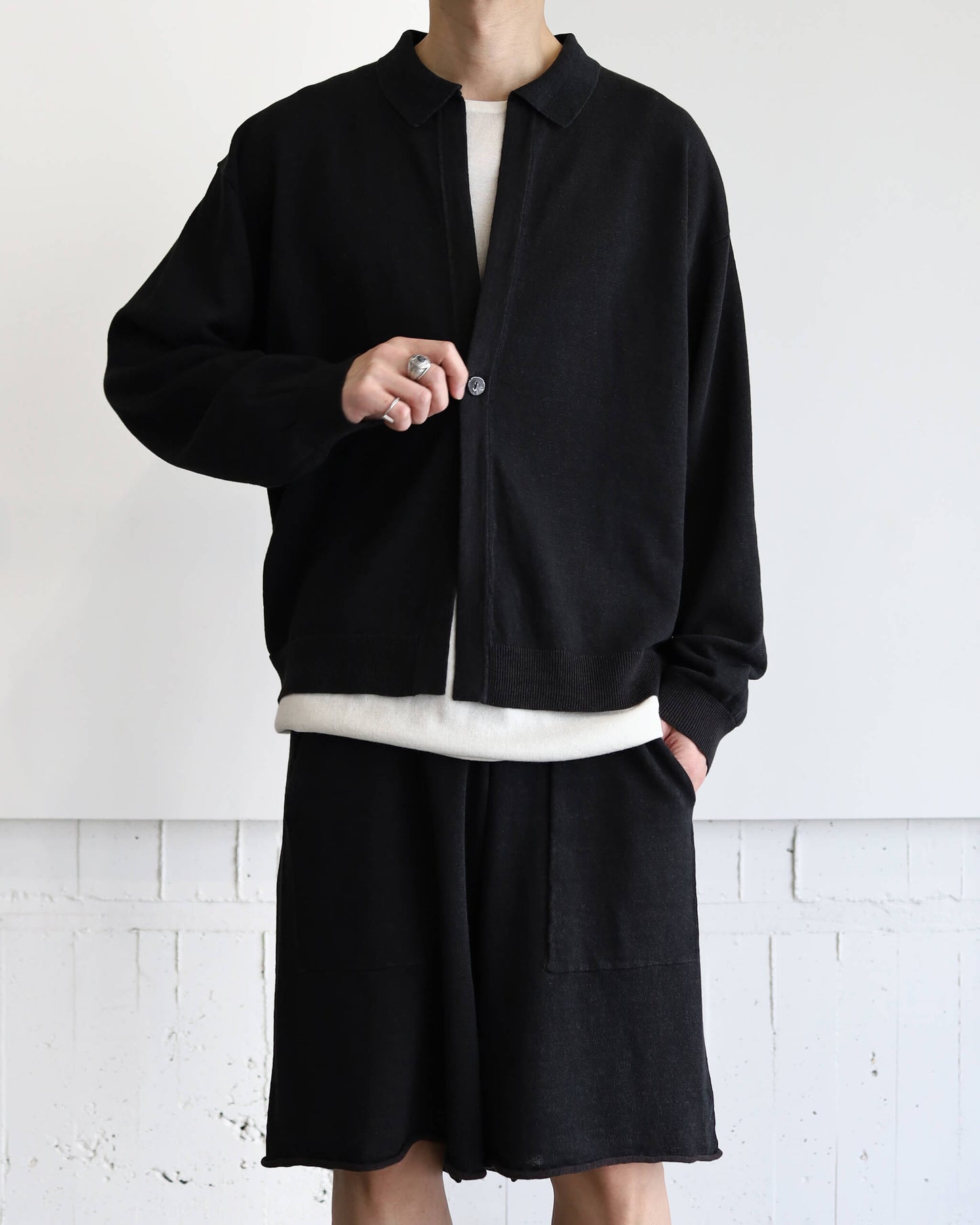 [Exclusive] knit shirt cardigan "kuriiro"