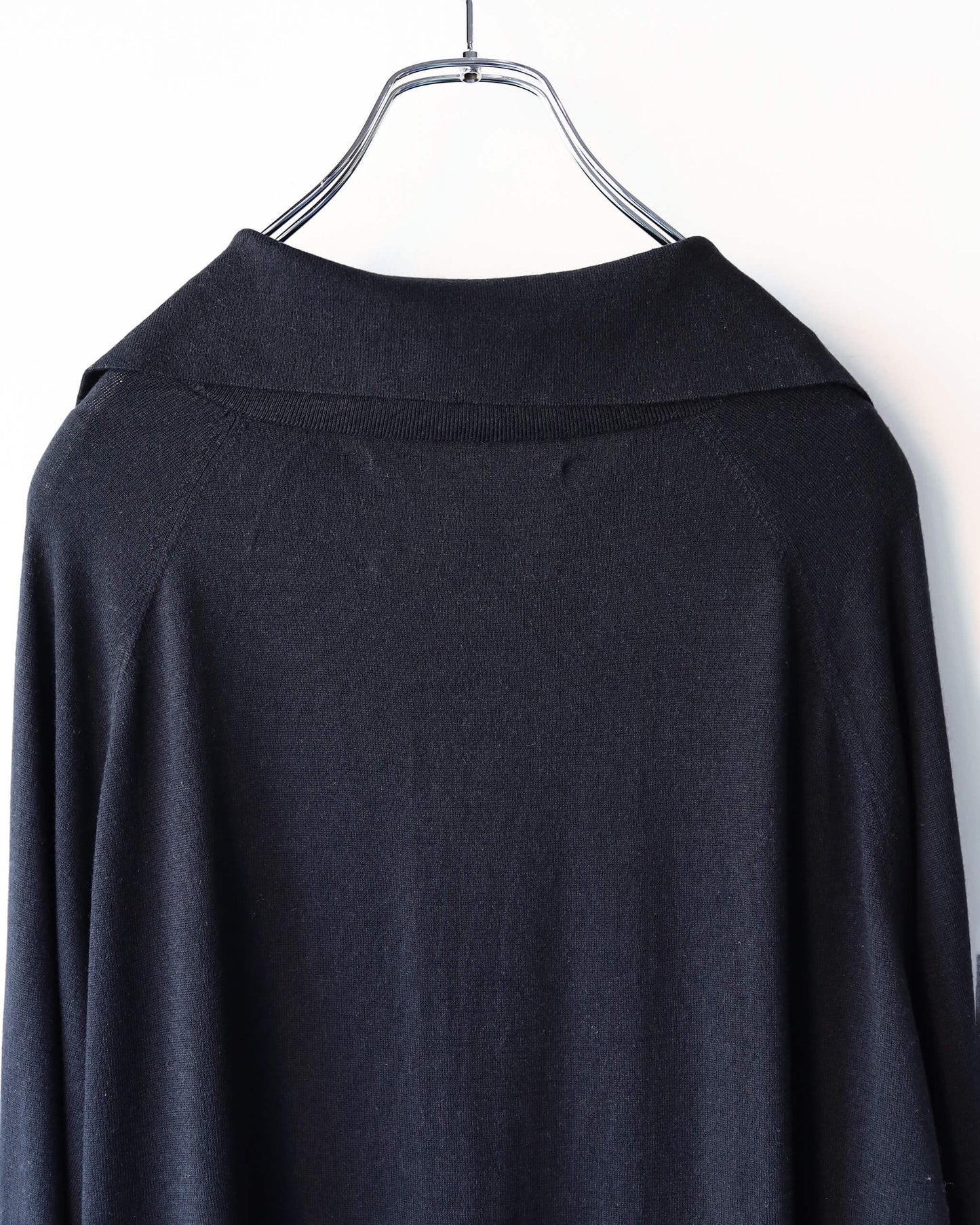 SILK x CASHMERE CARDIGAN "BLACK"