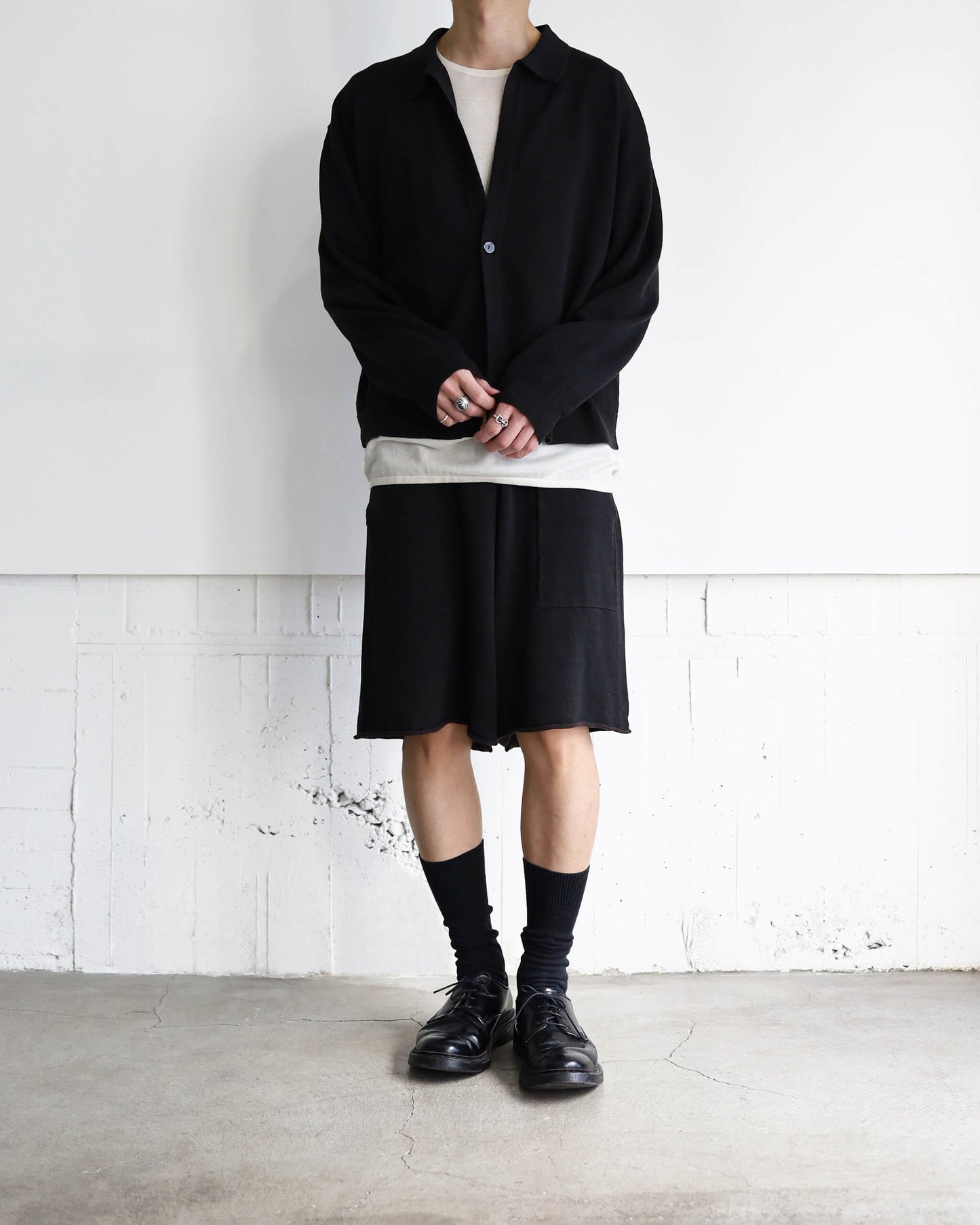 [Exclusive] knit shirt cardigan "kuriiro"