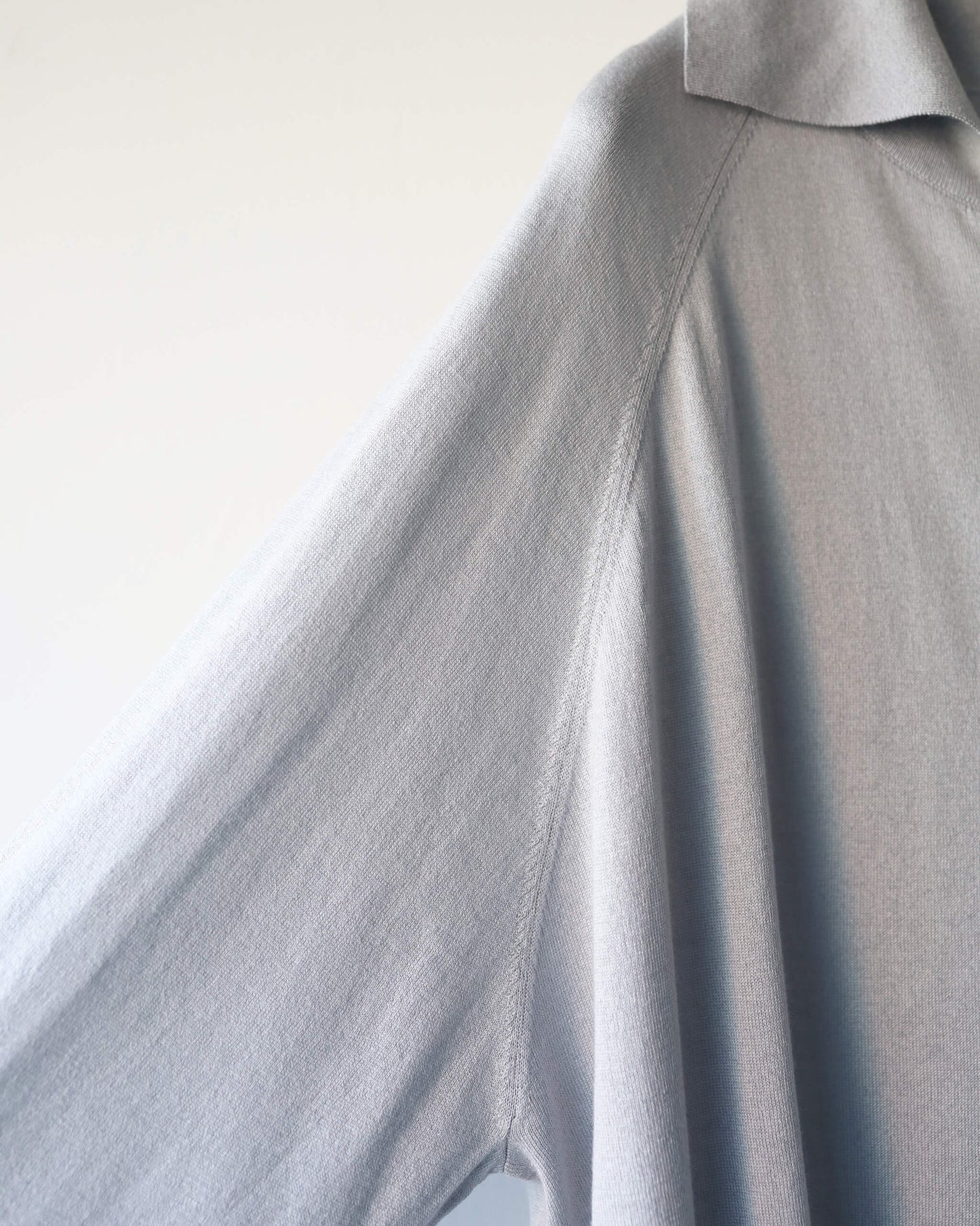 SILK x CASHMERE CARDIGAN "LIGHT GRAY"