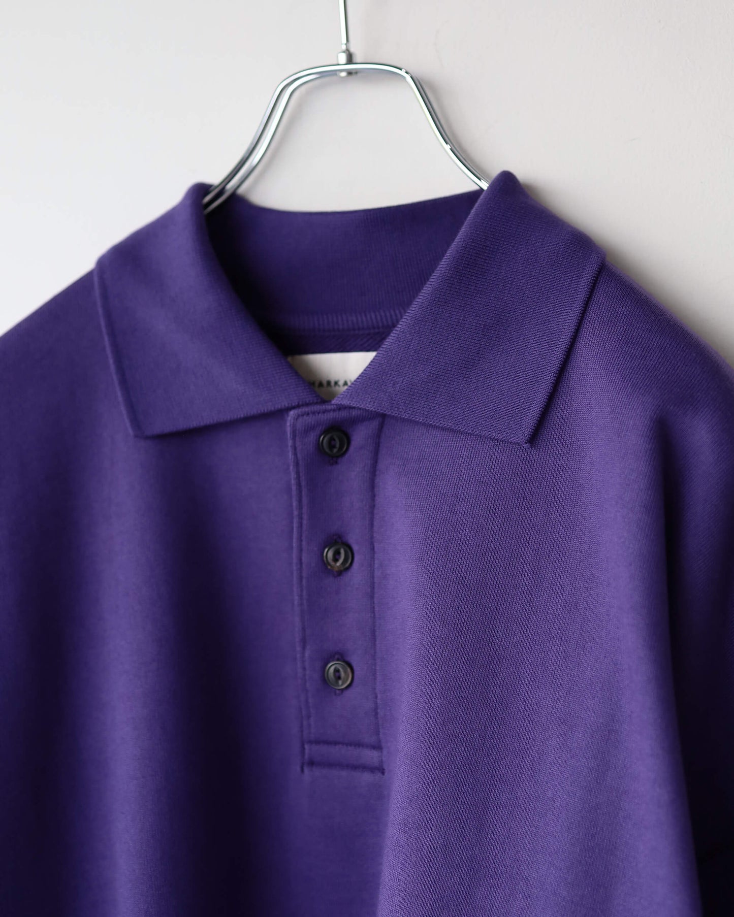 POLO COLLAR HUGE ORGANIC COTTON HEAVY FLEECE "PURPLE"