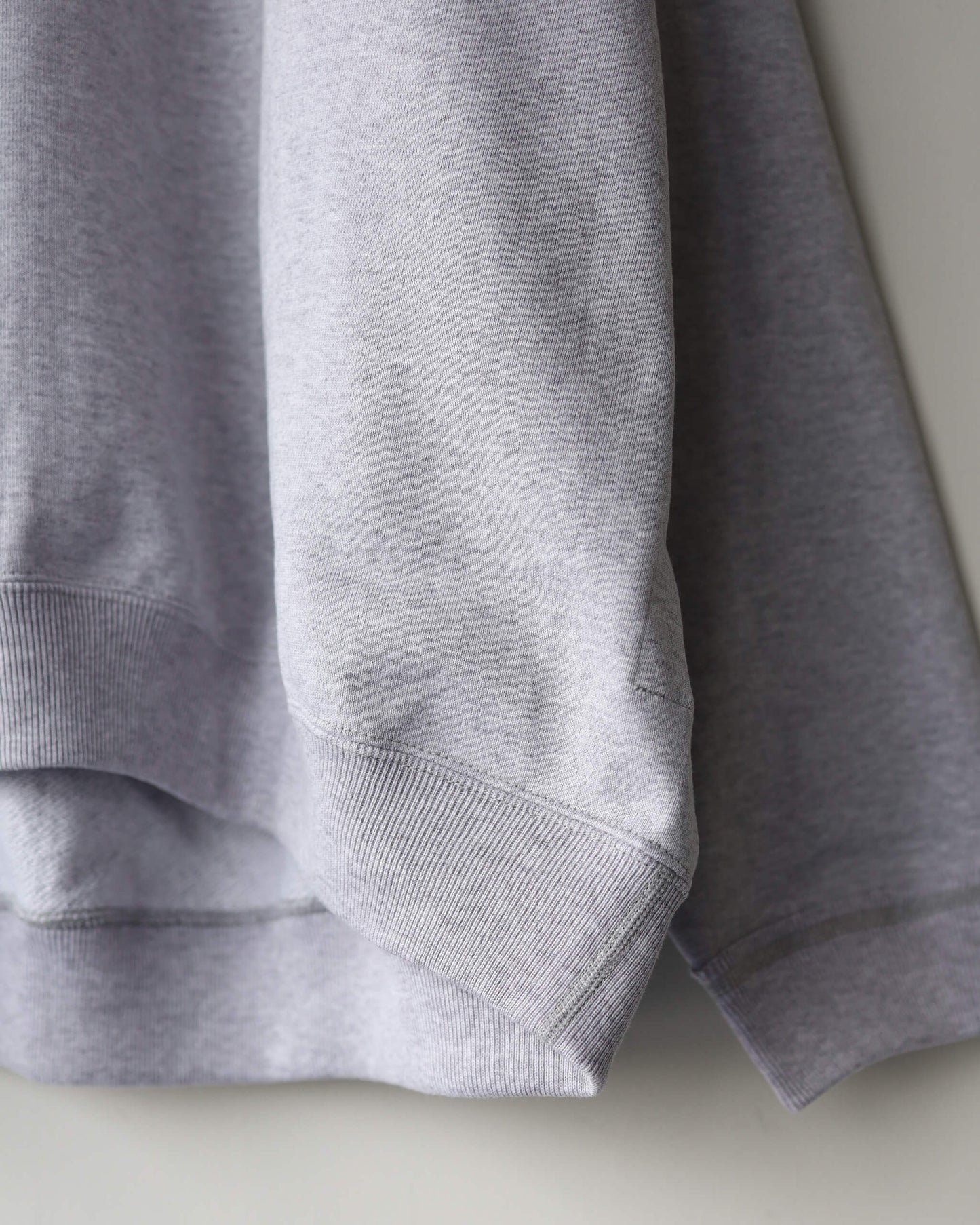 POLO COLLAR HUGE ORGANIC COTTON HEAVY FLEECE "ASH GRAY"